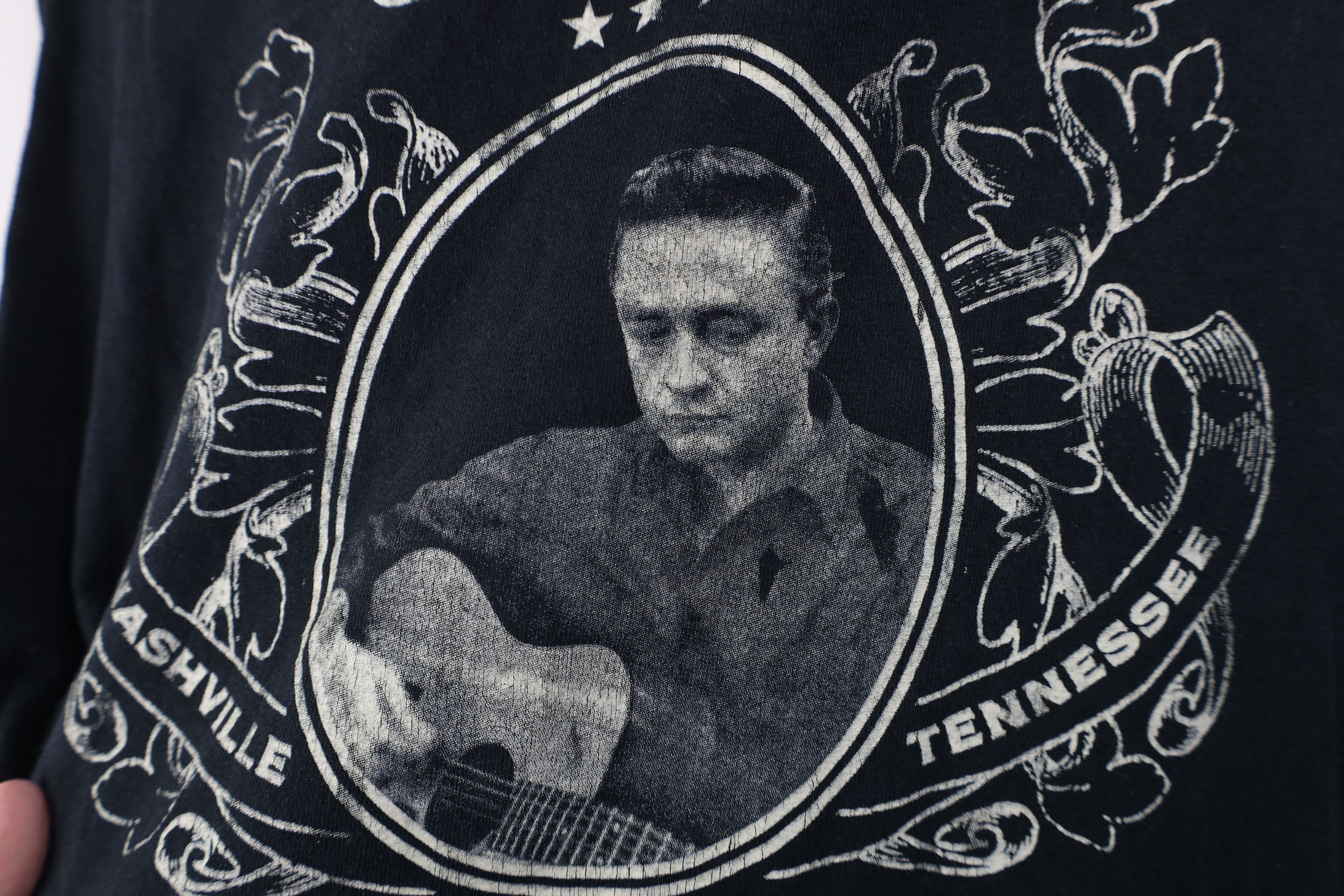 Vintage Retro Y2K The Man In Black Johnny Cash Band T-Shirt Black Size US XXL / EU 58 / 5 - 6 Thumbnail