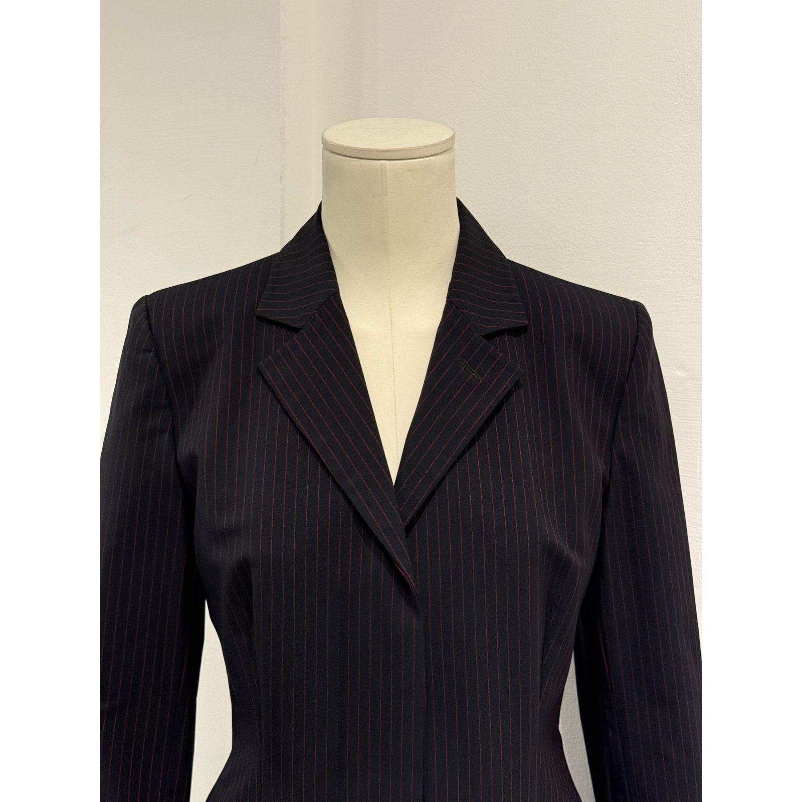 Alexander McQueen A/W1998 Alexander McQueen “Joan” pinstripe tailored coat Size M / US 6-8 / IT 42-44 - 7 Thumbnail