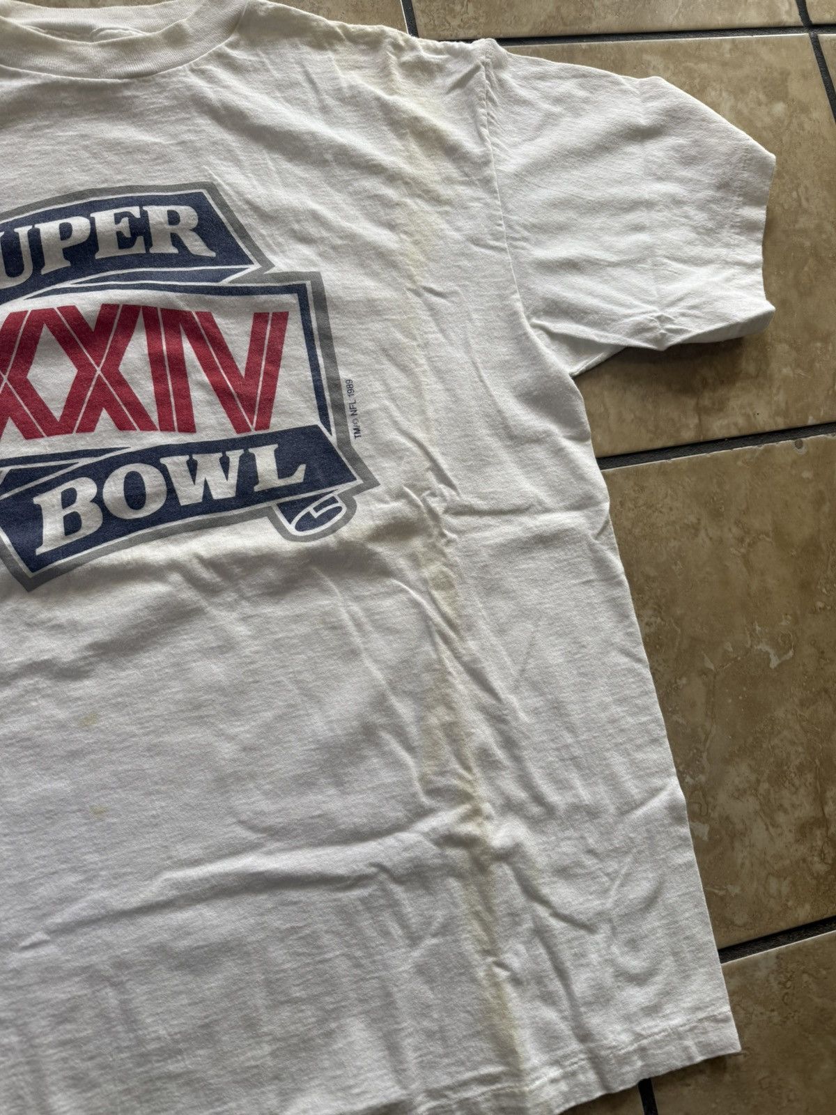 NFL Vintage 1989 Super Bowl T Shirt XL NFL Size US XL / EU 56 / 4 - 2 Thumbnail