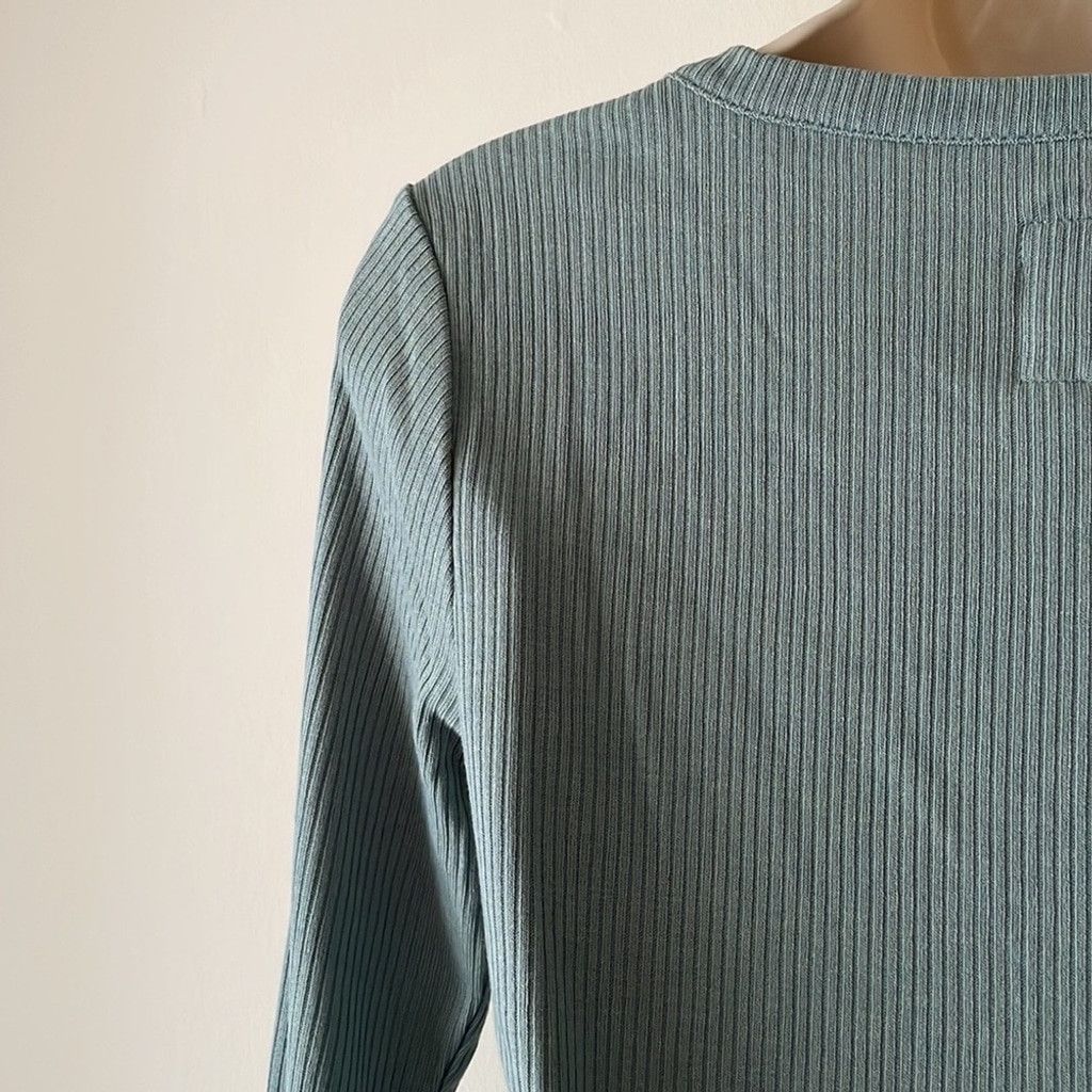 Chaser Brand Chaser Ribbed Thermal Tunic Scoop Gray Blue Neck Size Small Size S / US 4 / IT 40 - 11 Thumbnail