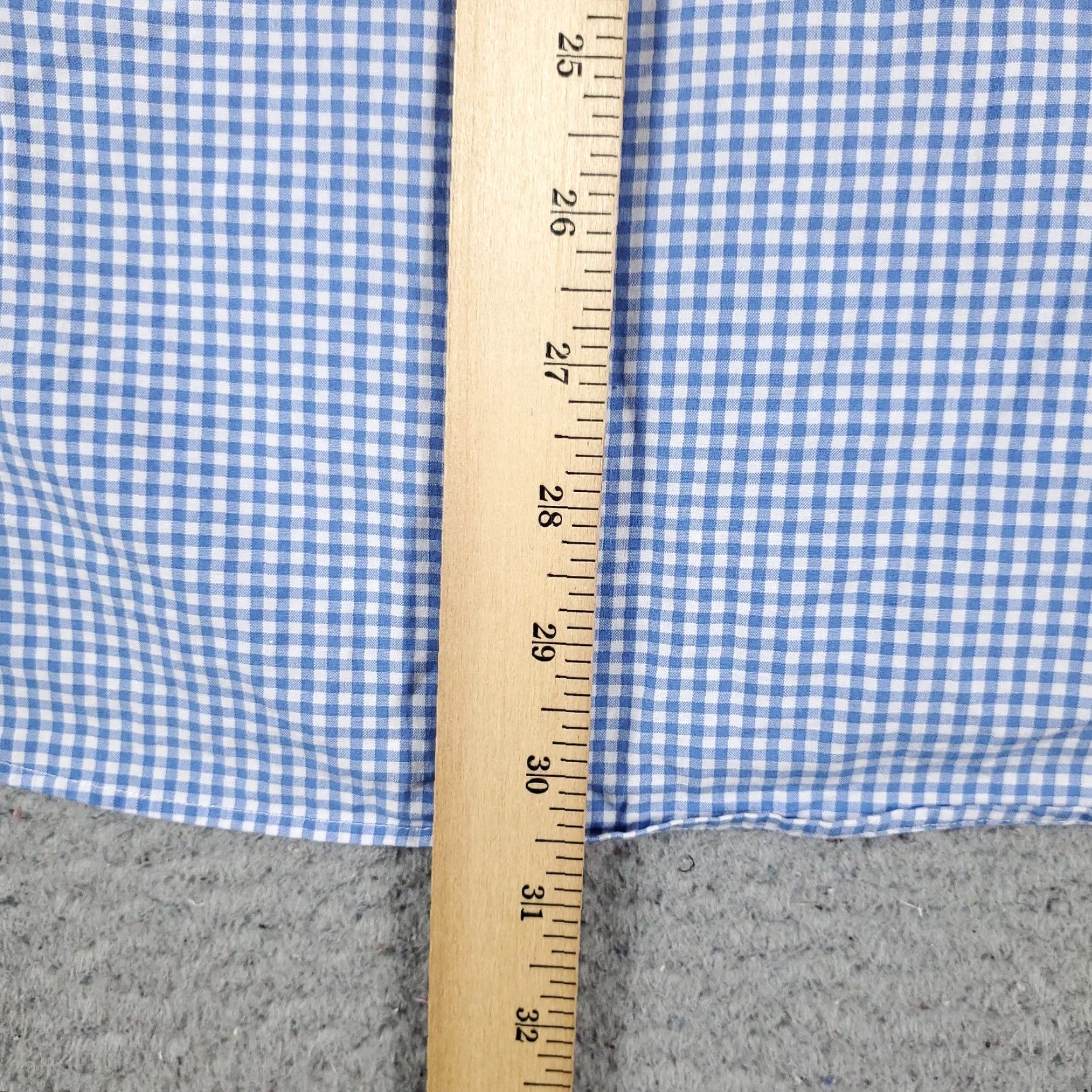 Ralph Lauren VINTAGE Ralph Lauren Shirt Men's 16.5 Blue Check Dress Button Up Long Sleeve Non-Iron Pockets 90s Classic Mens Size 42R - 7 Thumbnail