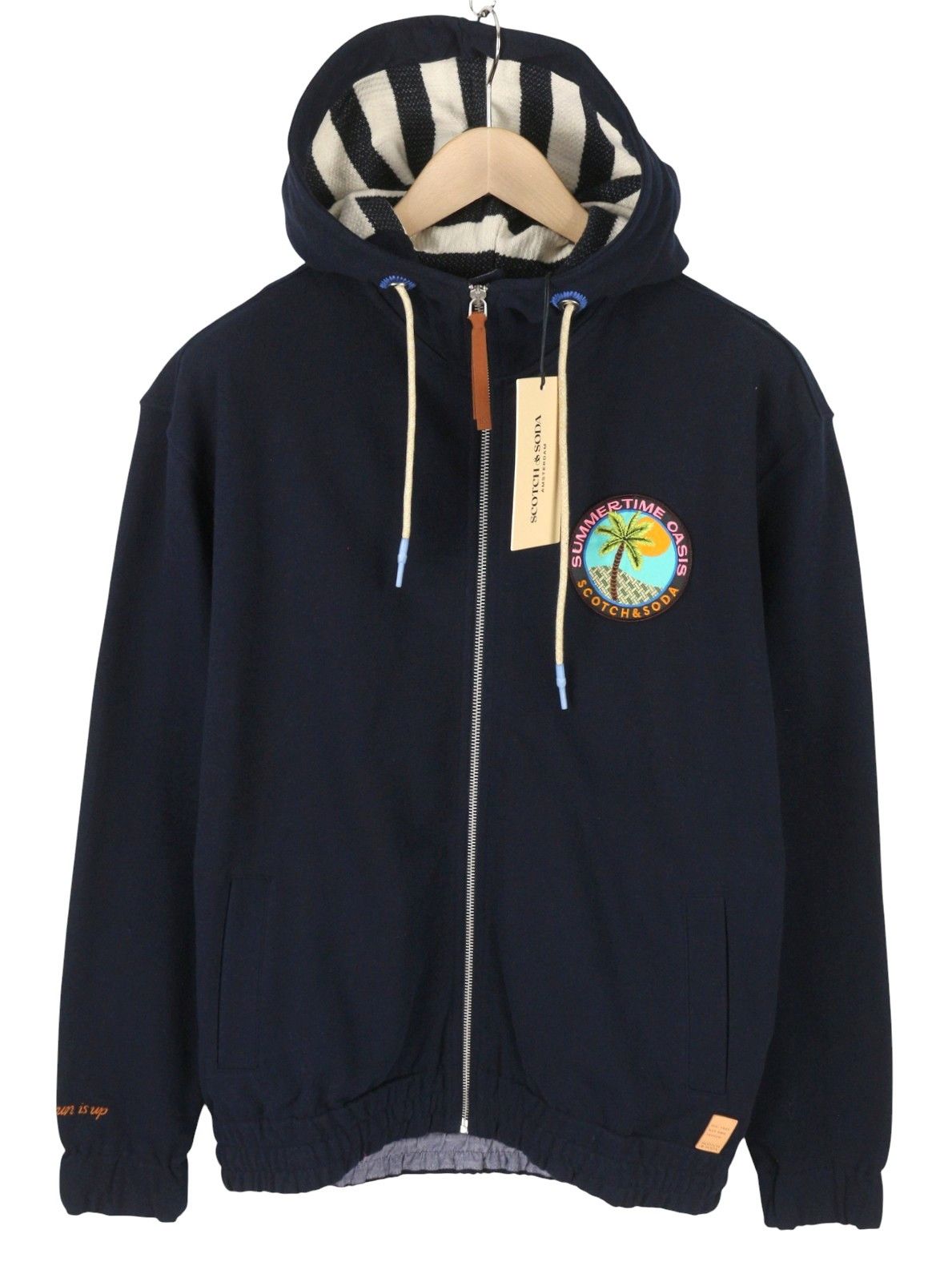 M Dark Blue Organic Cotton Zip Hoodie 88559