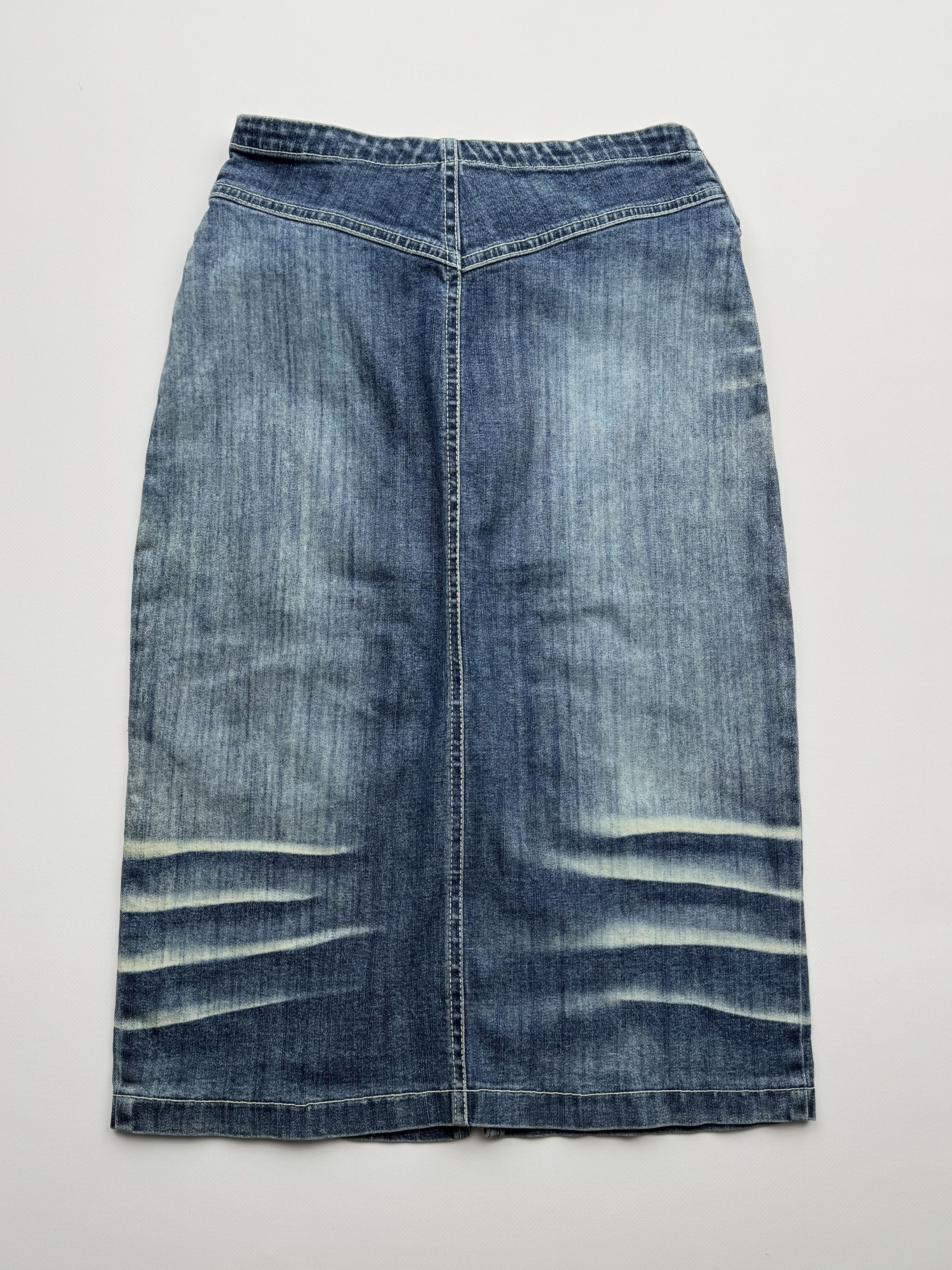 Vintage Vintage Faded Skirt With Belt B408(V228)E2 Size 25" / US 0 / IT 36 - 4 Thumbnail