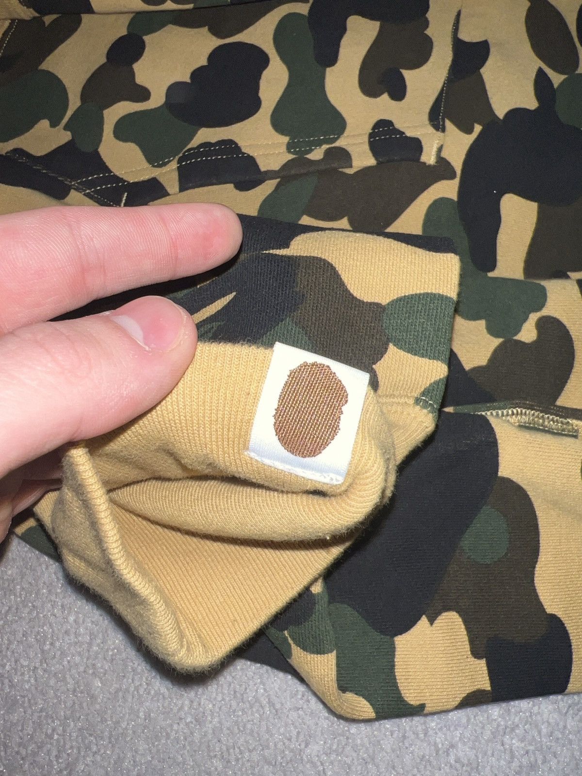 Bape Bape 1st camo pullover hoodie yellow Size US XL / EU 56 / 4 - 6 Thumbnail