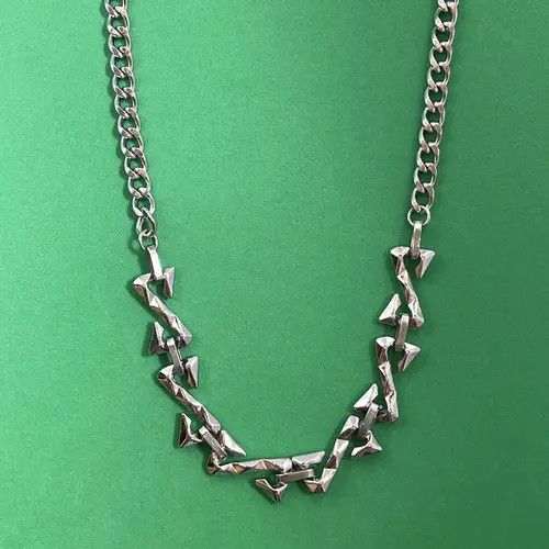 Designer × Jewelry Titanium Steel Link Chain Necklace for Men Women Size ONE SIZE - 1 Thumbnail
