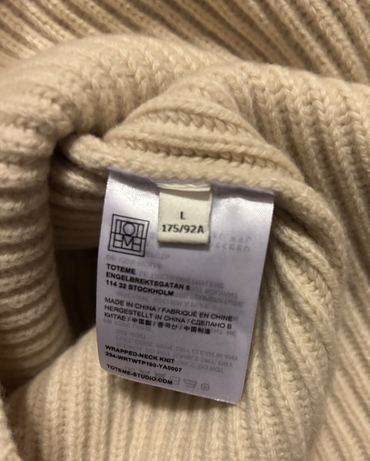 Toteme TOTEME Oversized ribbed 100% wool turtleneck sweater size L Size L / US 10 / IT 46 - 6 Thumbnail