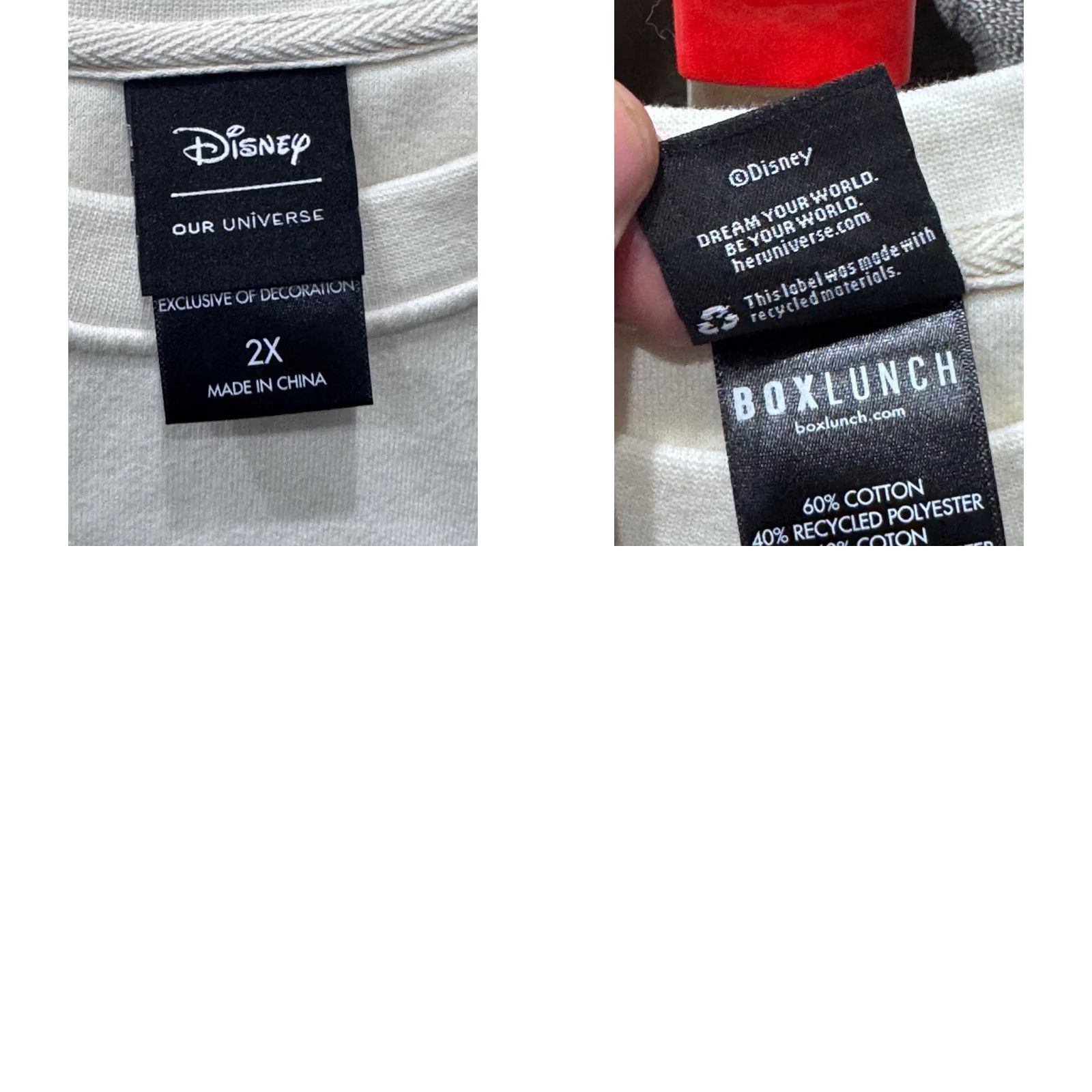 Disney WOMEN'S Disney Our Universe Embroidered Belle Notte Sweater Sweatshirt 2XL Multicolor Long Sleeve Pullover Womens Size XXL / US 16-18 / IT 52-54 - 8 Thumbnail