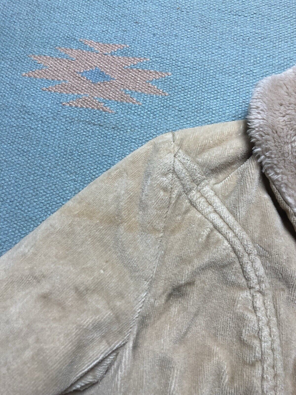 Vintage 60s corduroy jacket faux fur shawl collar penny lane women L Size L / US 10 / IT 46 - 7 Thumbnail