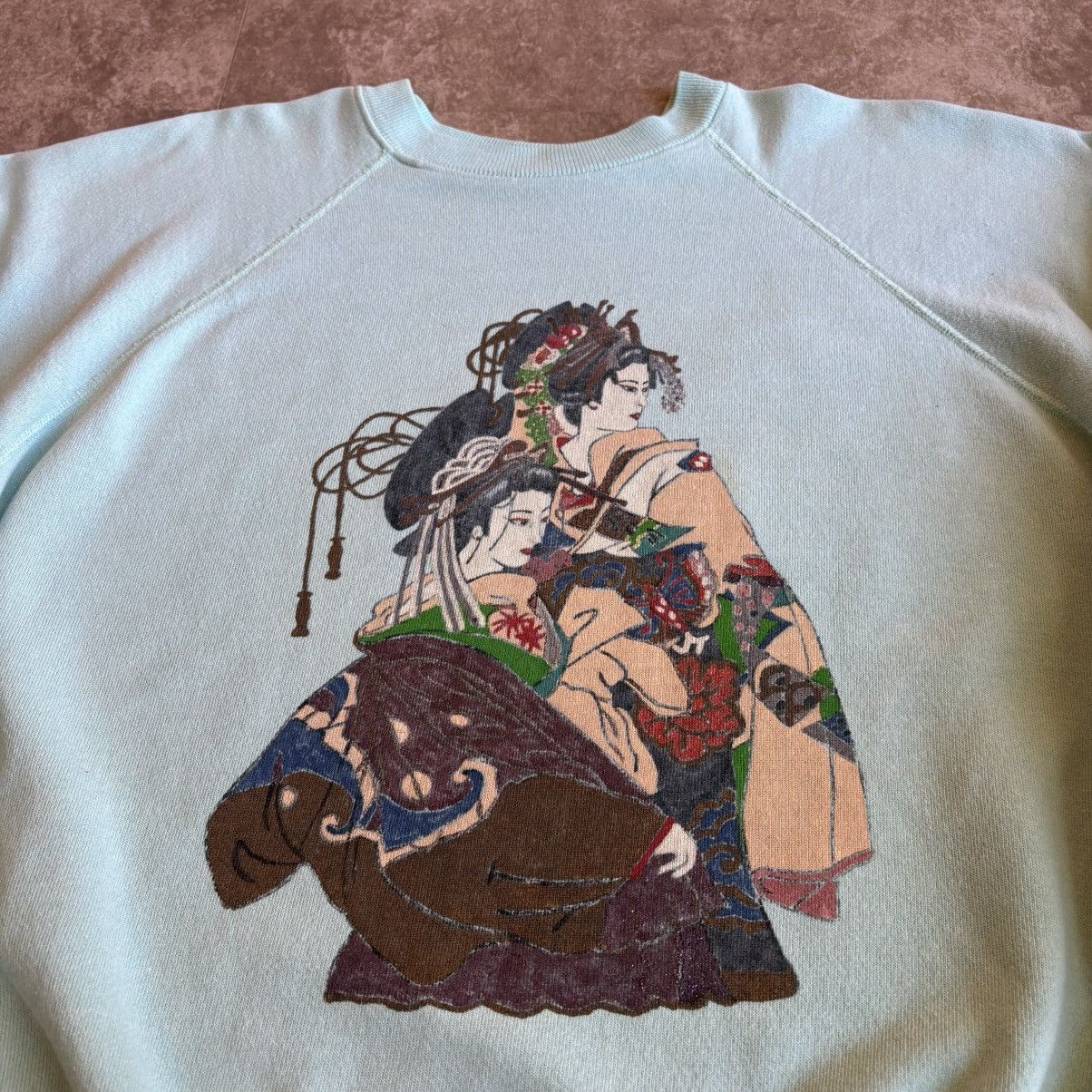 Vintage Vintage Japanese Geisha Art Sweatshirt Size US L / EU 52-54 / 3 - 1 Thumbnail