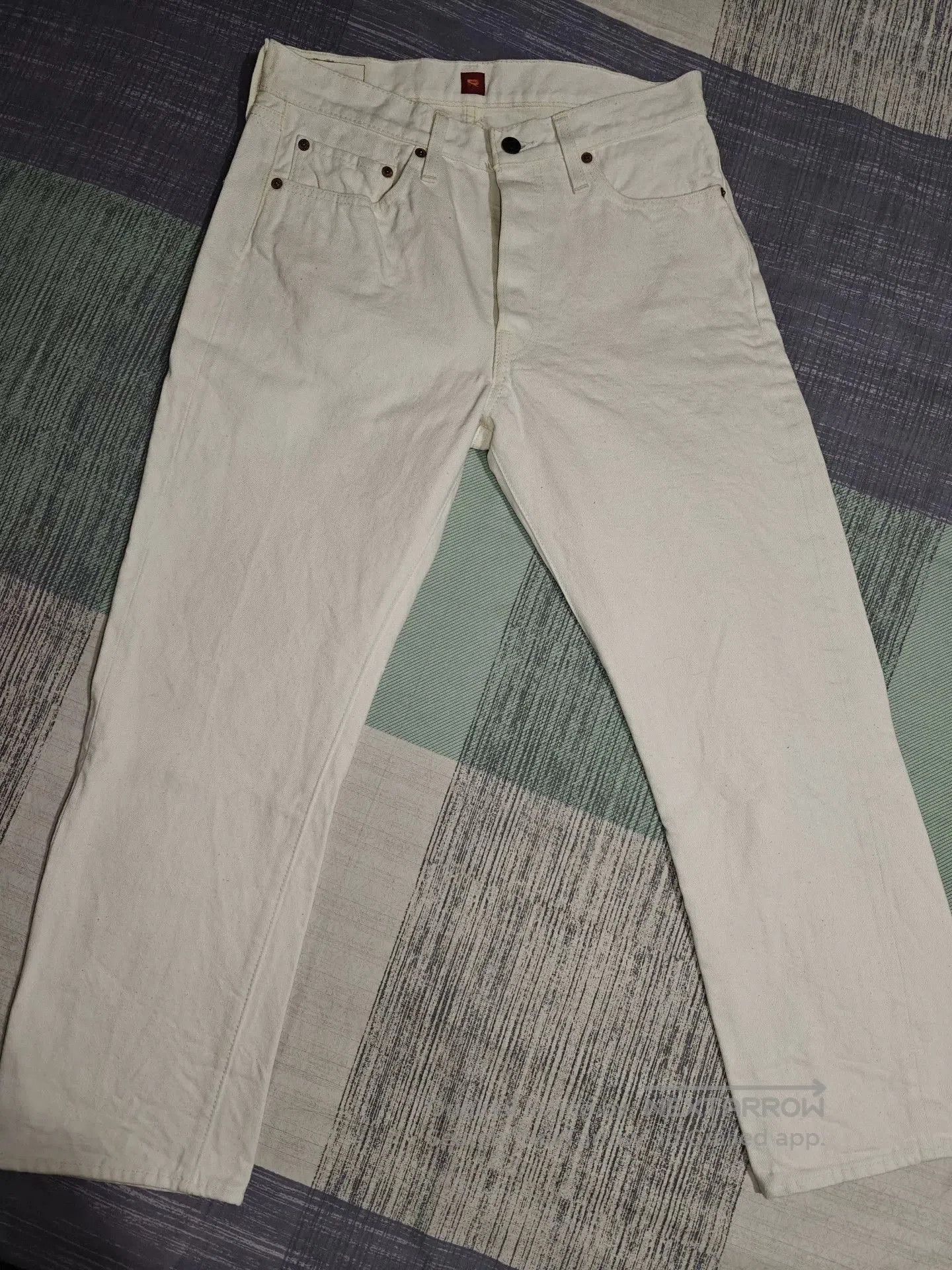 RESOLUTE RESOLUTE 710 White Limited Cropped Jeans. Size US 33 - 3 Thumbnail