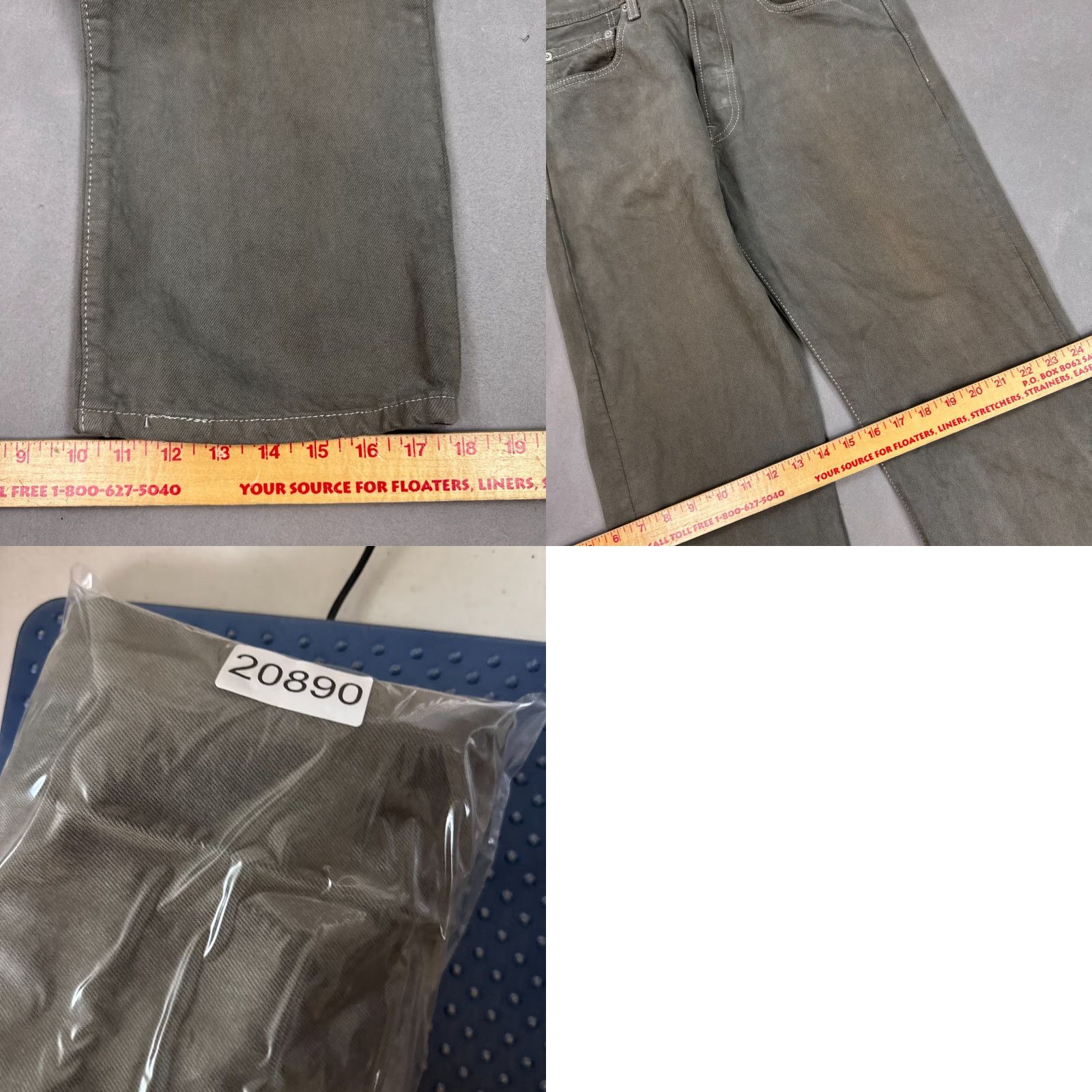 Levi's Levi's 501 Jeans Mens 32x30 Gray Denim Straight Button Fly Size US 32 / EU 48 - 10 Thumbnail