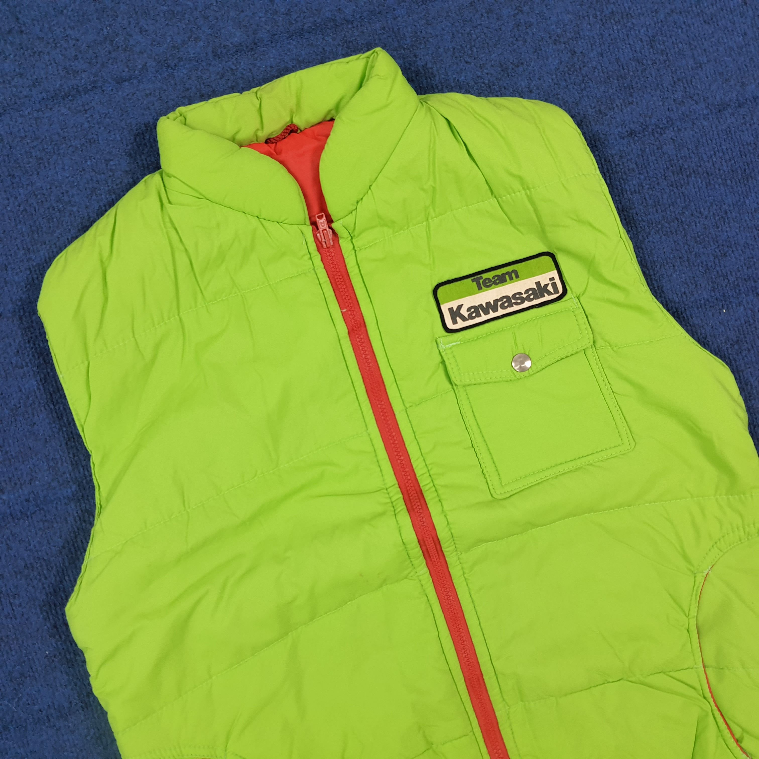 Japanese Brand Vintage KAWASAKI Team Japan Motors Racing Vests C308N27 Size US M / EU 48-50 / 2 - 2 Thumbnail
