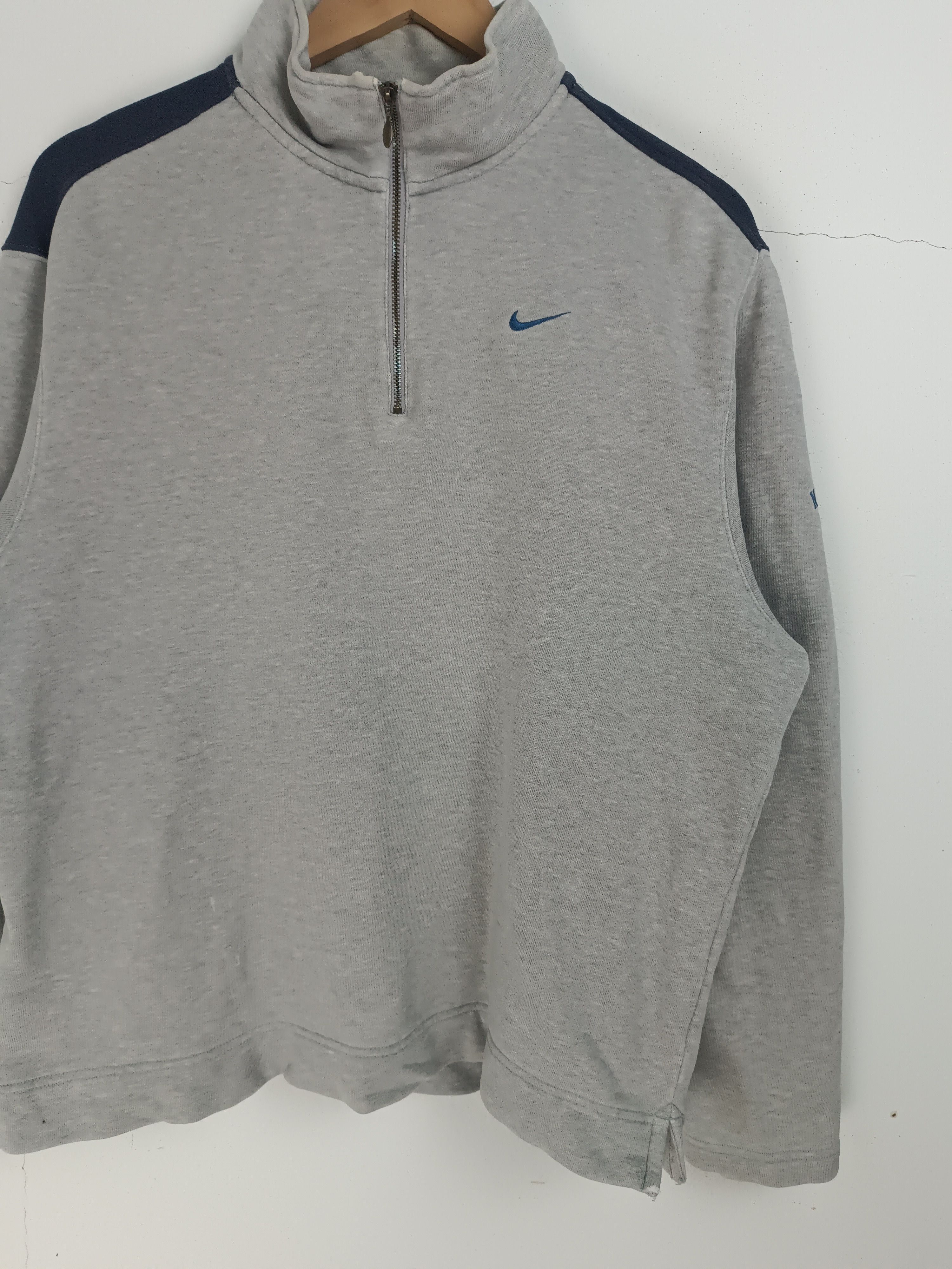 Nike THRASHED FADED VINTAGE Y2K NIKE HALF ZIPPER VERY RARE Size US M / EU 48-50 / 2 - 6 Thumbnail