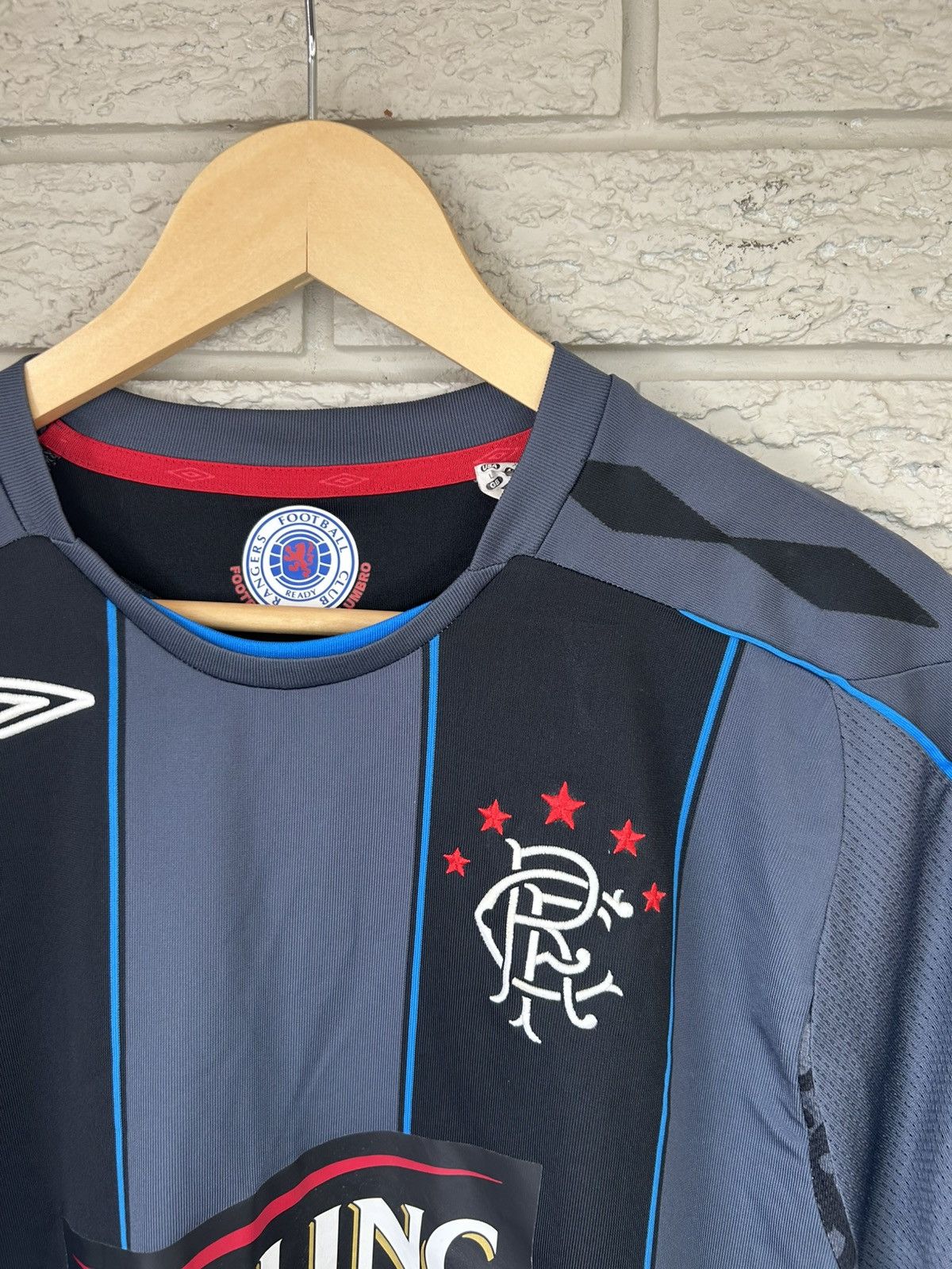 Umbro Vintage Umbro Glasgow Rangers Nacho Novo 2007 Jersey Size US L / EU 52-54 / 3 - 4 Thumbnail