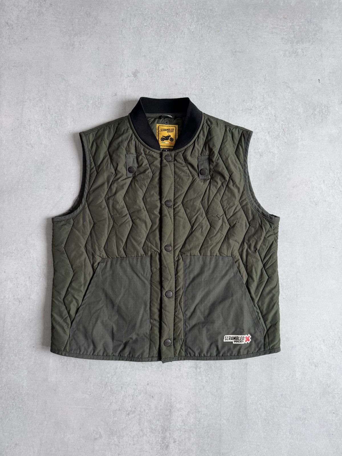Ducati Ducati Scrambler Quilted Utility Vest Olive Green Size L Size US L / EU 52-54 / 3 - 1 Thumbnail