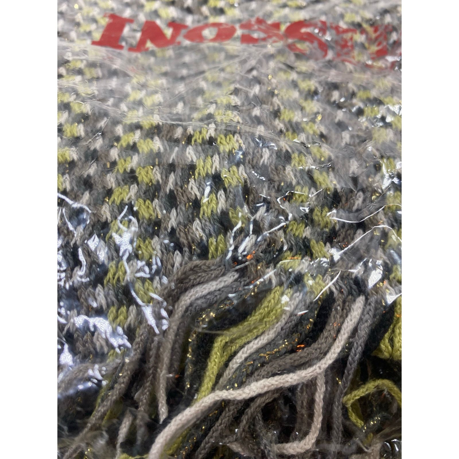 Missoni Missoni Knit Scarf w/ Lurex Black/Yellow/Gray NEW Size ONE SIZE - 8 Thumbnail