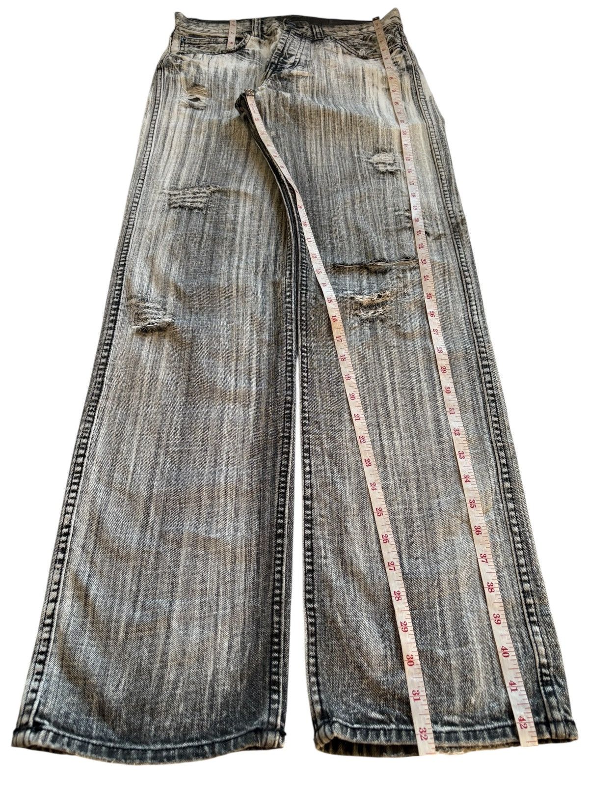 14th Addiction × Japanese Brand Vintage Japanese Brand Distressed Ripped Loose Jeans Size US 30 / EU 46 - 13 Thumbnail