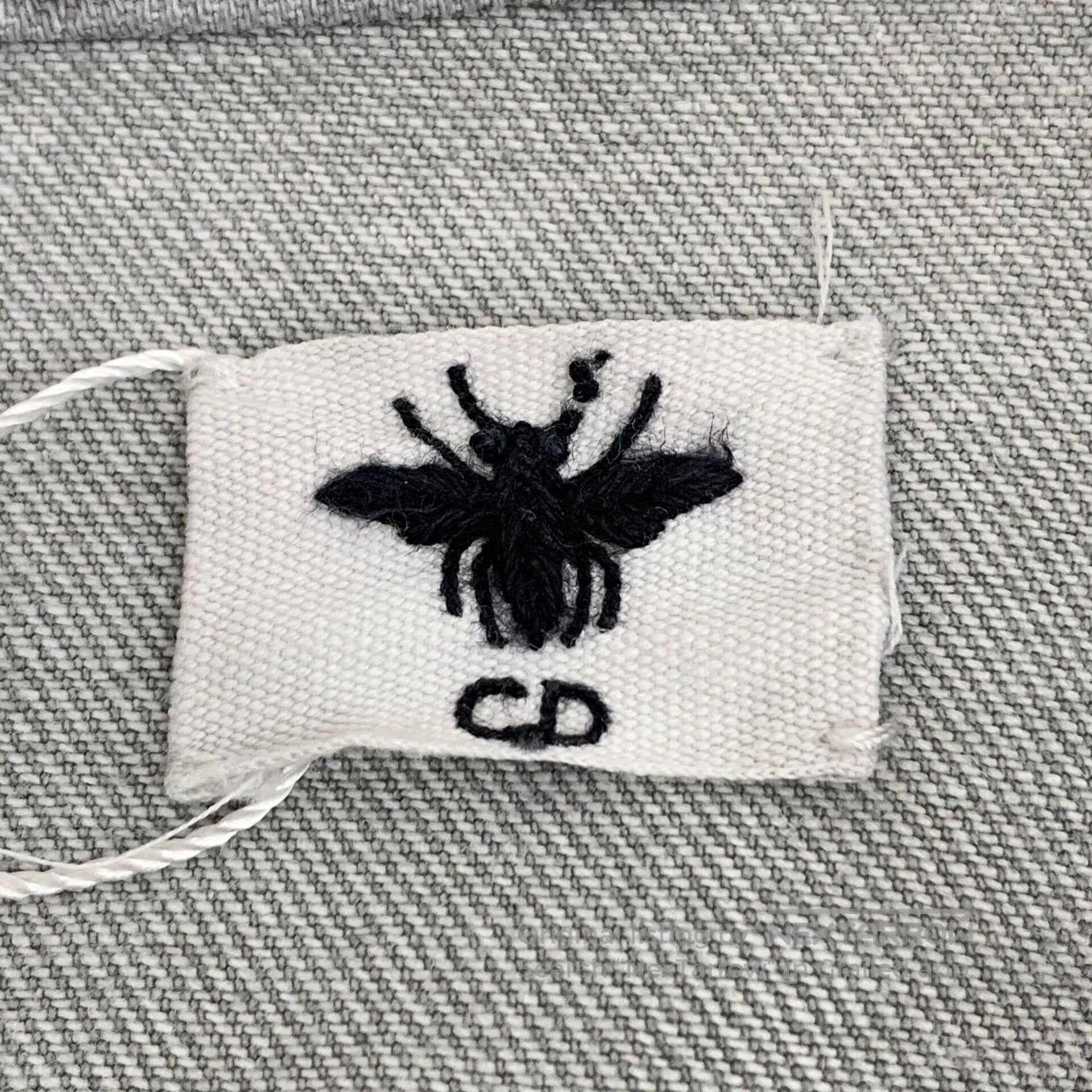 Dior Dior Gray Washed Distressed Bee Embroidered Cotton Collar Size XS / US 0-2 / IT 36-38 - 6 Thumbnail