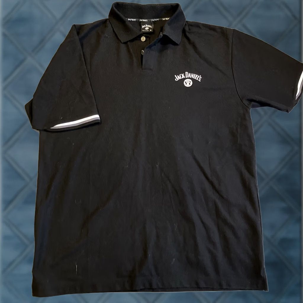 Vintage Jack Daniels Polo Black Golf Polo Men XL Old No 7 Buttons N/A Size US XL / EU 56 / 4 - 1 Thumbnail