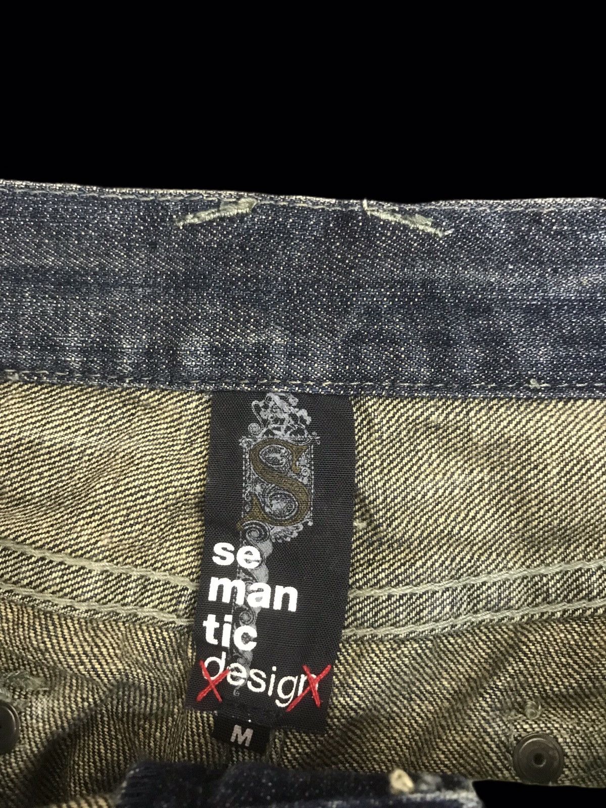 Japanese Brand 💥FLARE💥Archival semanticdesign Flare Patches Denim F432 Size US 31 - 12 Thumbnail