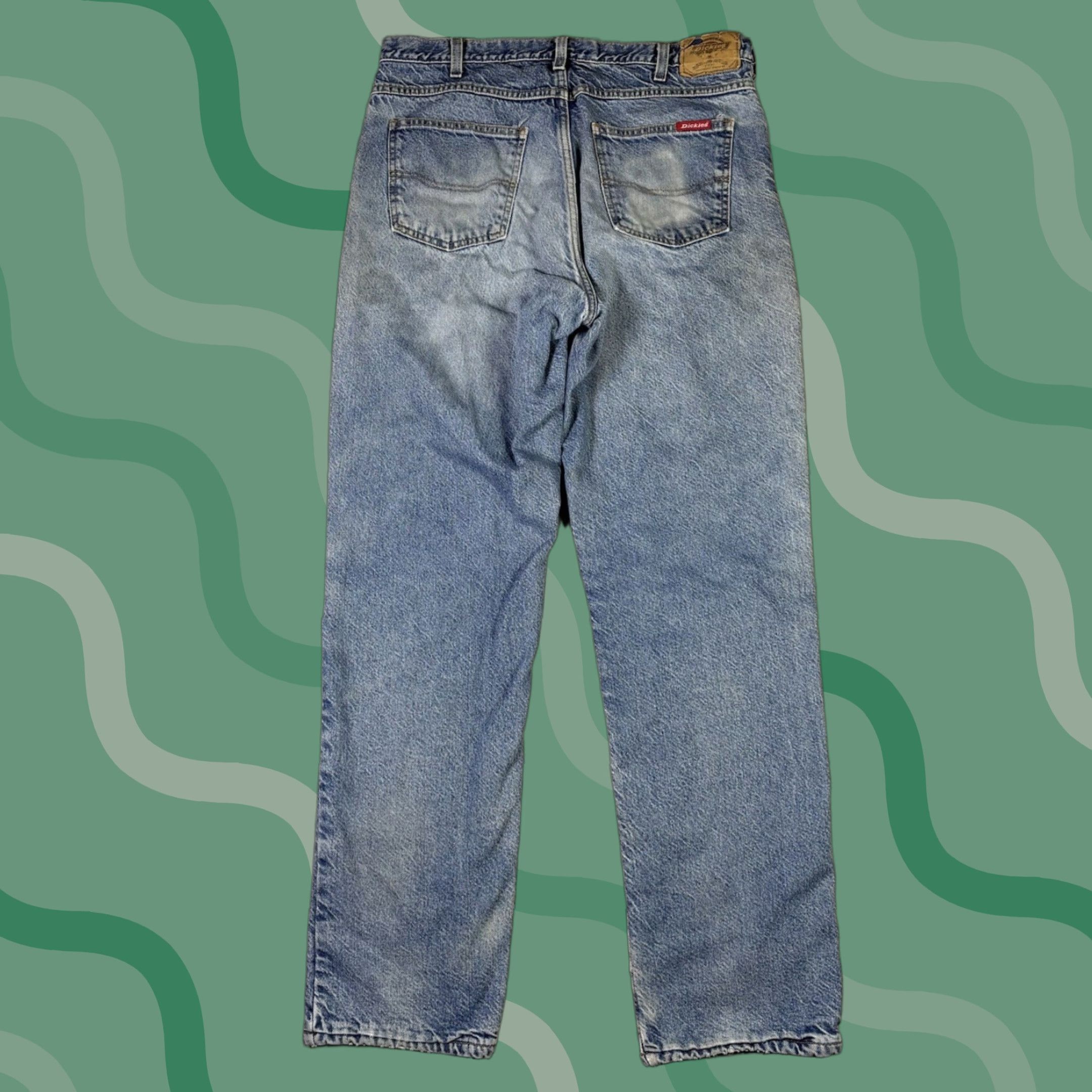 Dickies VINTAGE Dickies Jeans Light Wash 90s Flannel Lined 36x33 Men Cotton Relaxed Straight Blue 90s Theme Size US 36 / EU 52 - 1 Thumbnail