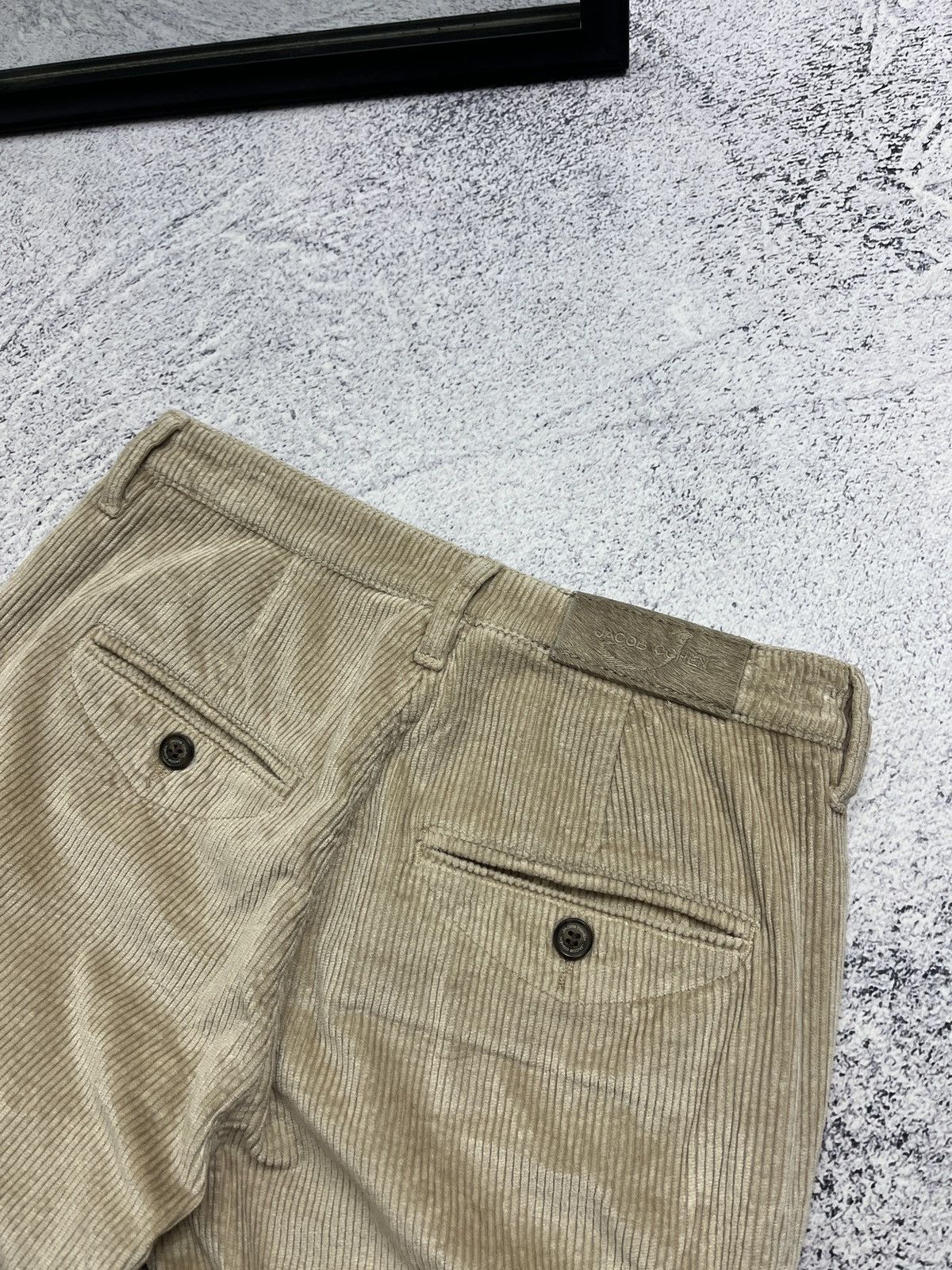 Designer × Jacob Cohen Jacob Cohen Women’s Corduroy Beige Luxury Hand Made Pants Size 25" / US 0 / IT 36 - 5 Thumbnail