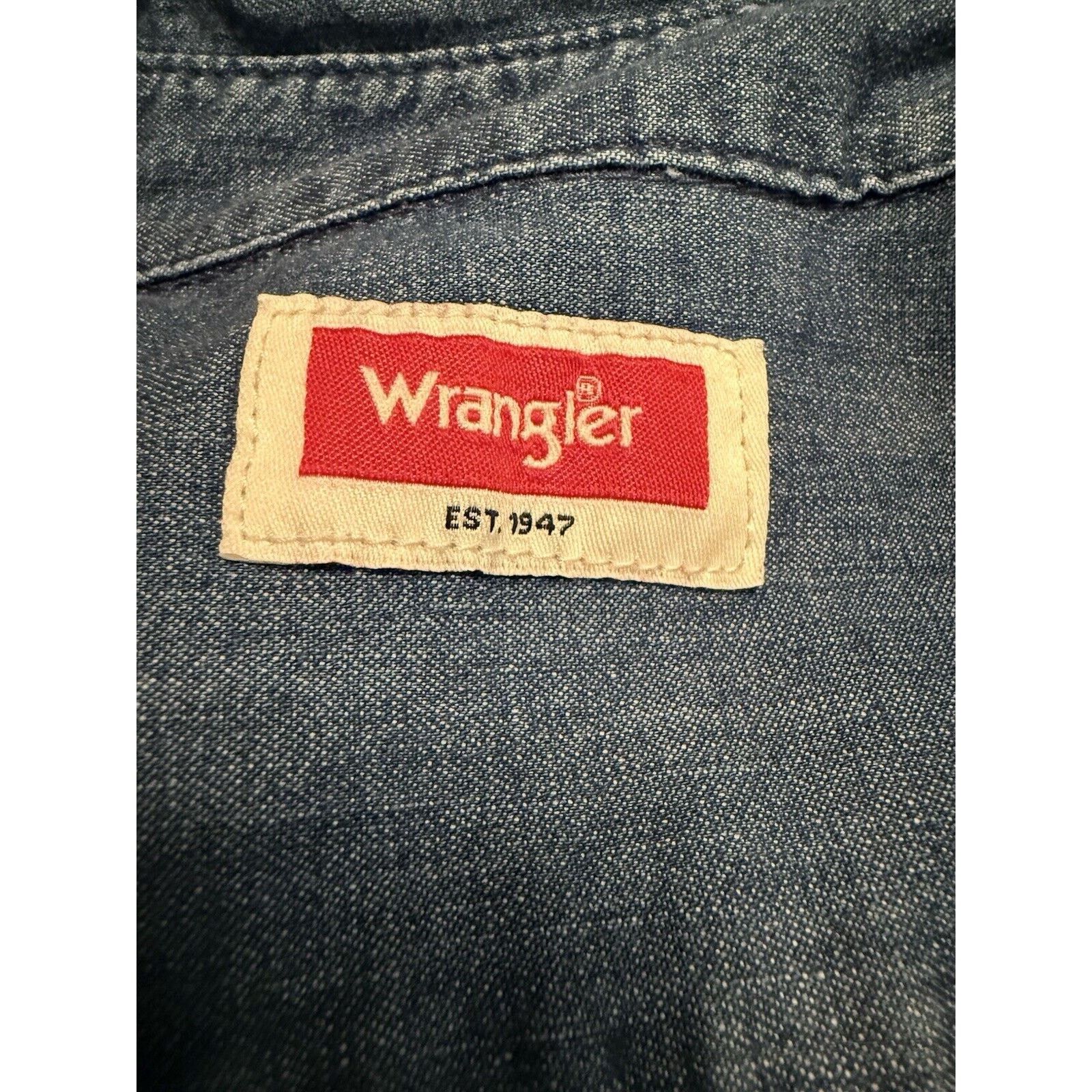 Wrangler Wrangler Denim Shirt Size XL Size US XL / EU 56 / 4 - 4 Thumbnail