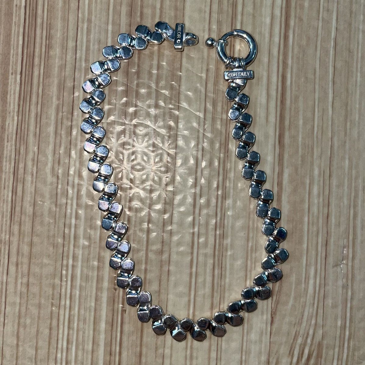 Sterling Silver 925 Silver Bracelet Italian Rare Style Size ONE SIZE - 3 Thumbnail