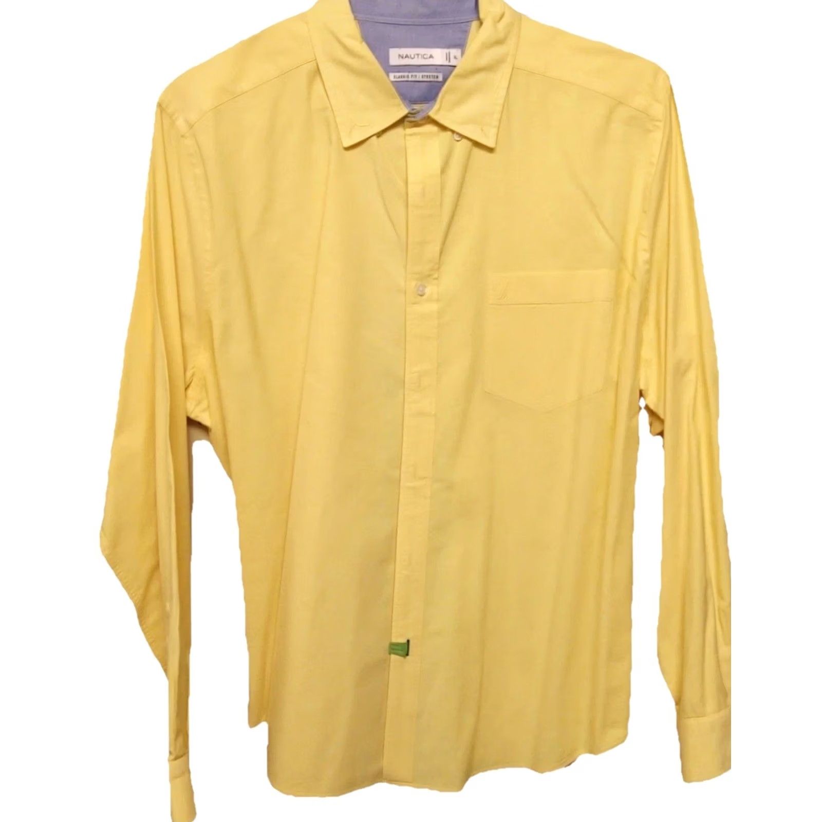 Nautica Nautica Mens Long Sleeve Button-Up Shirt Yellow L EUC Size US L / EU 52-54 / 3 - 2 Thumbnail