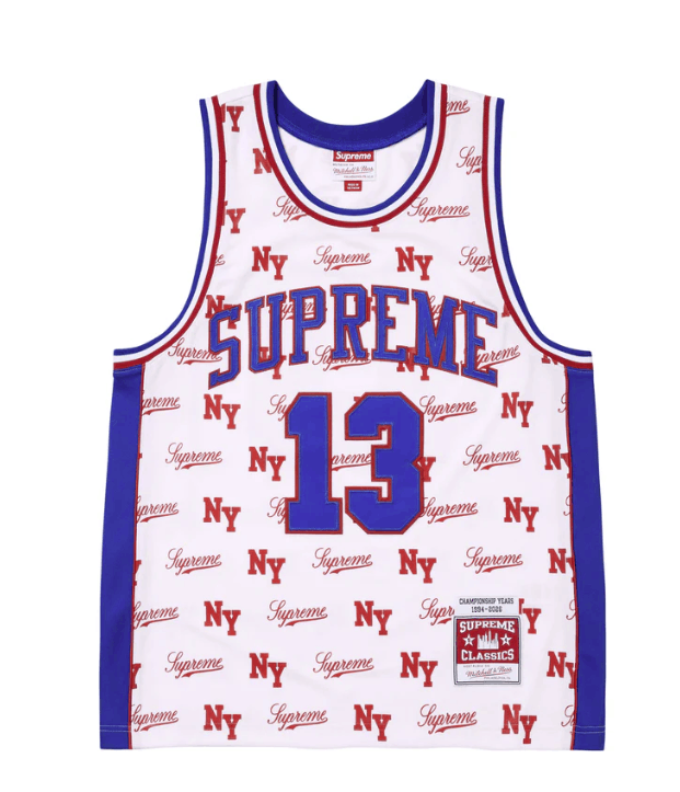 Supreme Supreme Mitchell & Ness Monogram Basketball Jersey Size US XL / EU 56 / 4 - 6 Thumbnail