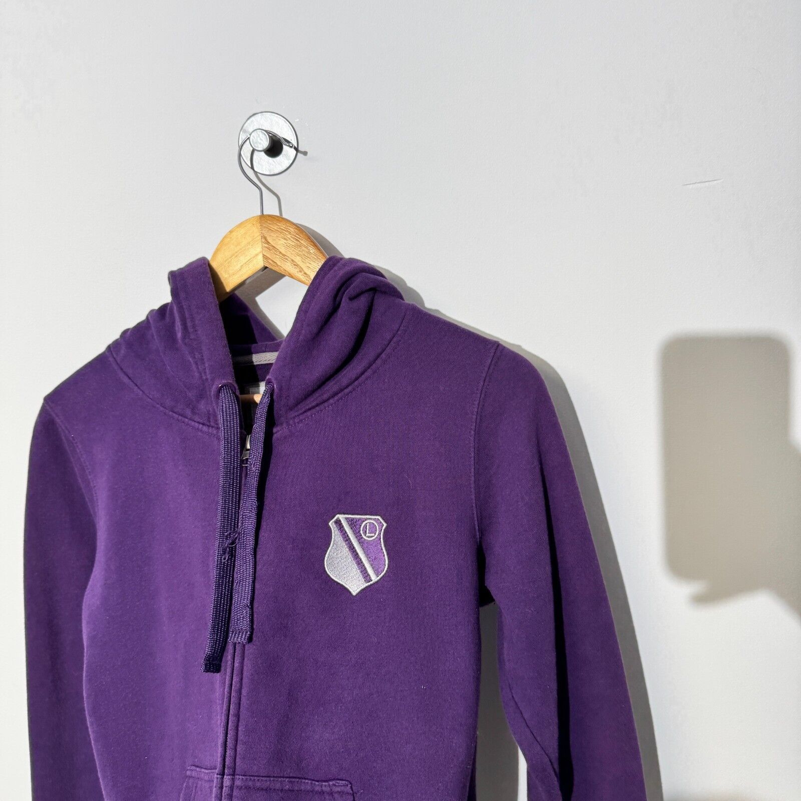 Vintage Vintage Unisex Purple Cotton Zip Hoodie Size M Legia Size US M / EU 48-50 / 2 - 6 Thumbnail