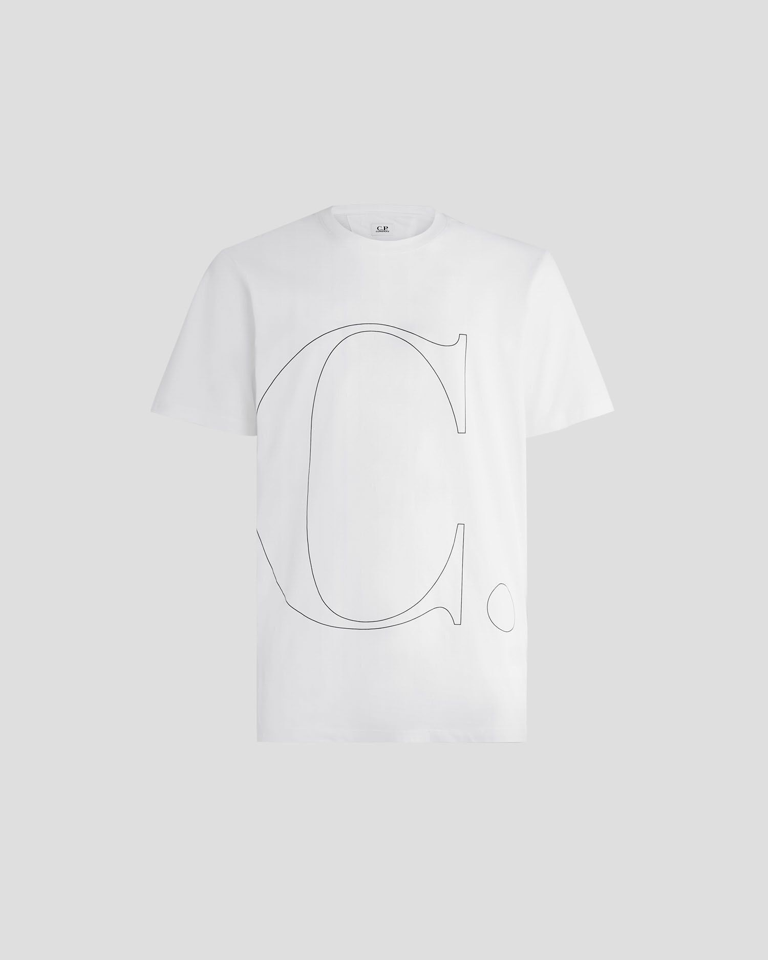 C.P. Company o1y1224 Logo Crewneck T-Shirt in White Size US XXL / EU 58 / 5 - 1 Thumbnail