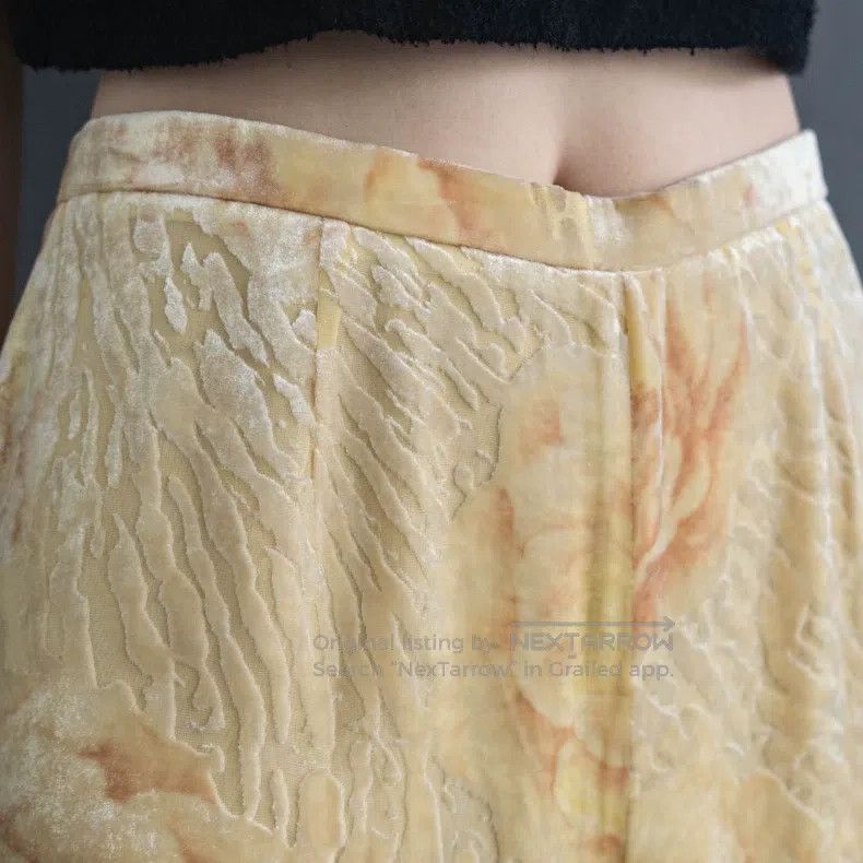 Kenzo Kenzo Yellow ombre floral velvet pants Size 25" / US 0 / IT 36 - 5 Thumbnail
