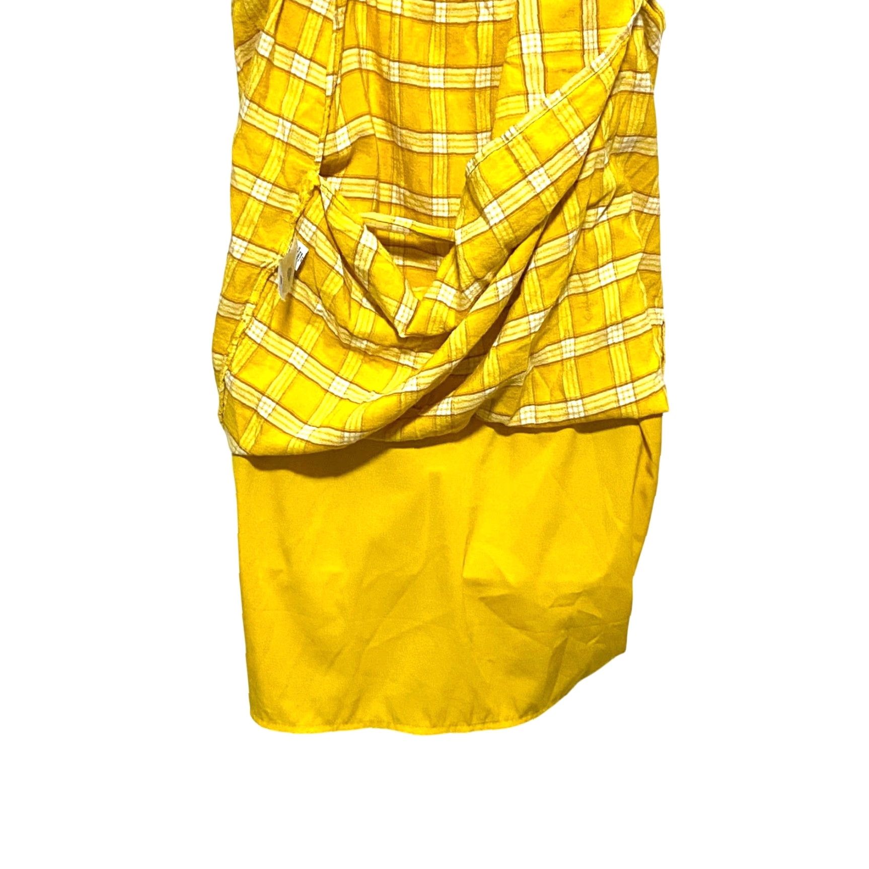 Old Navy Old Navy Yellow Plaid Cami Belted Dress M Women's Midi Sleeveless Sundress Spring Summer Casual Size M / US 6-8 / IT 42-44 - 5 Thumbnail