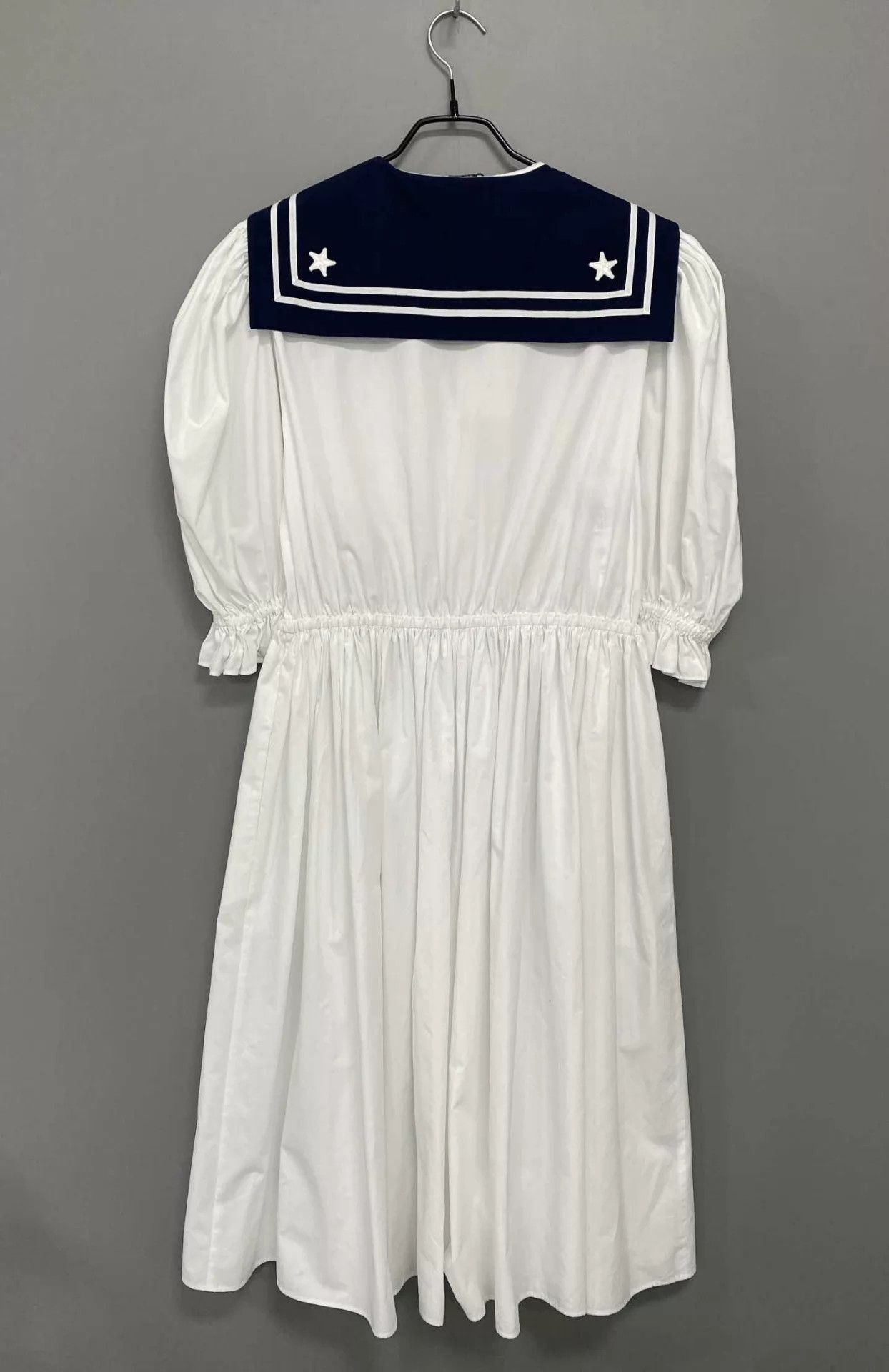 Miu Miu MIU MIU Navy Collar Embroidered Logo Dress 40 Size S / US 4 / IT 40 - 3 Thumbnail