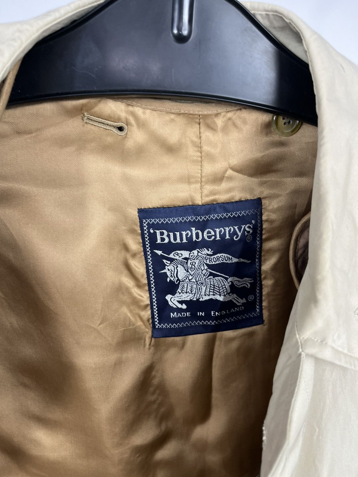 Burberry Burberrys Mens Beige Coat Wool Lined Vintage Trench Size US M / EU 48-50 / 2 - 12 Thumbnail