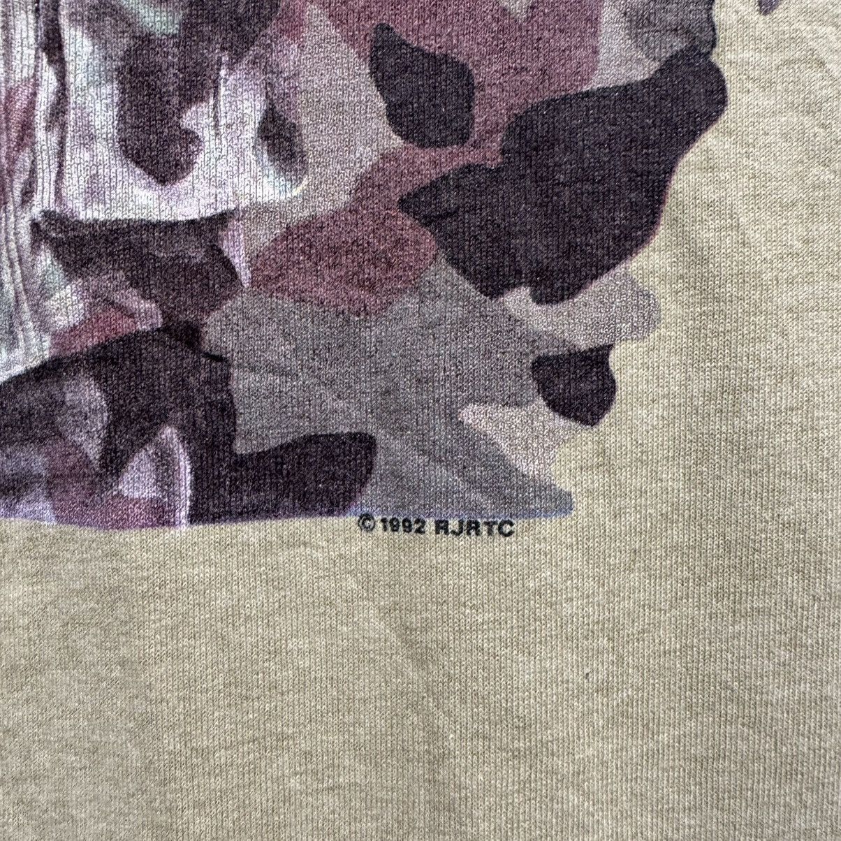 VINTAGE 1992 Camel Cigarettes Military camo Pocket Tee
