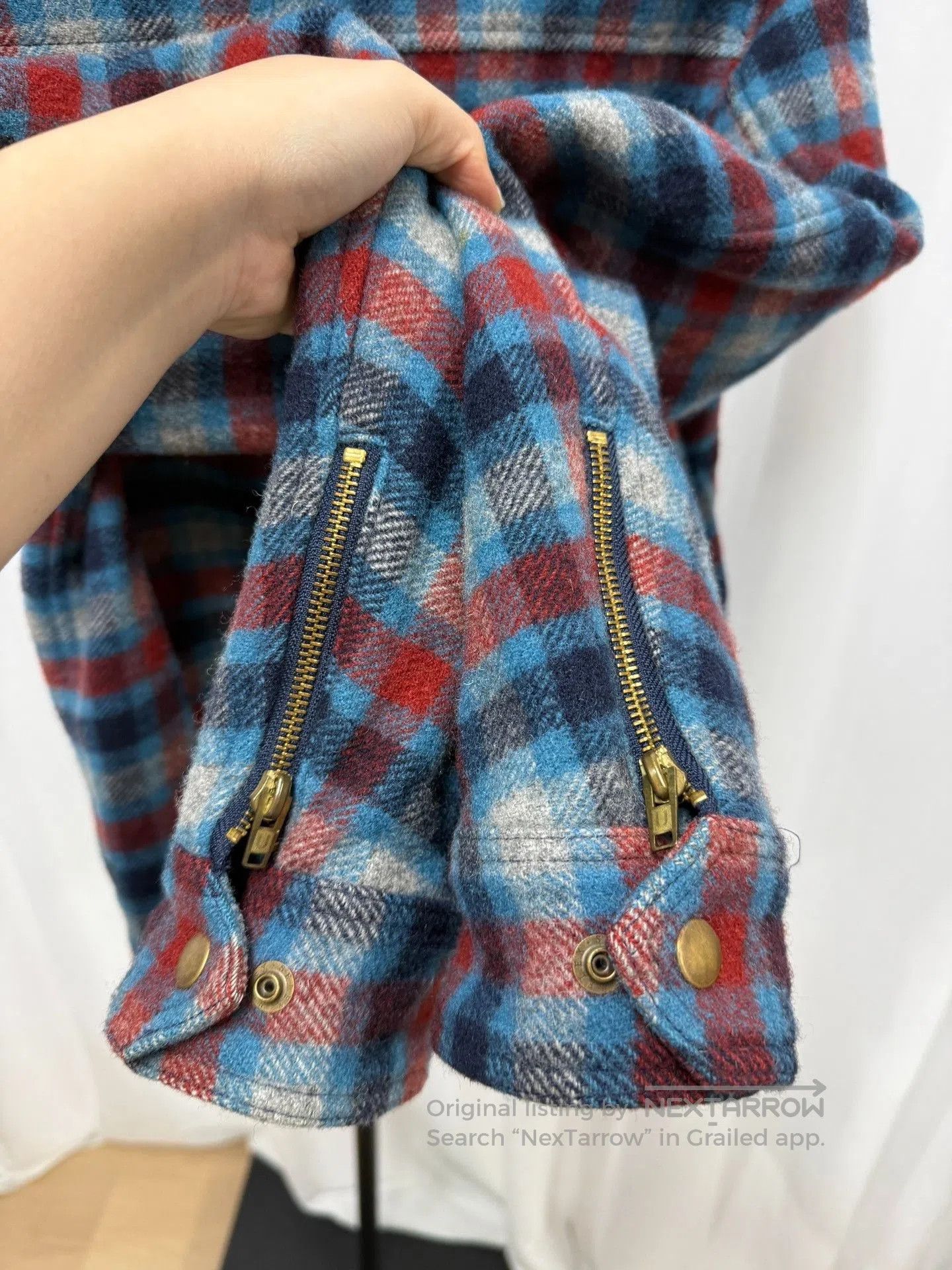 Undercover Undercover Checked Shearling Collar Jacket. Size US L / EU 52-54 / 3 - 9 Thumbnail