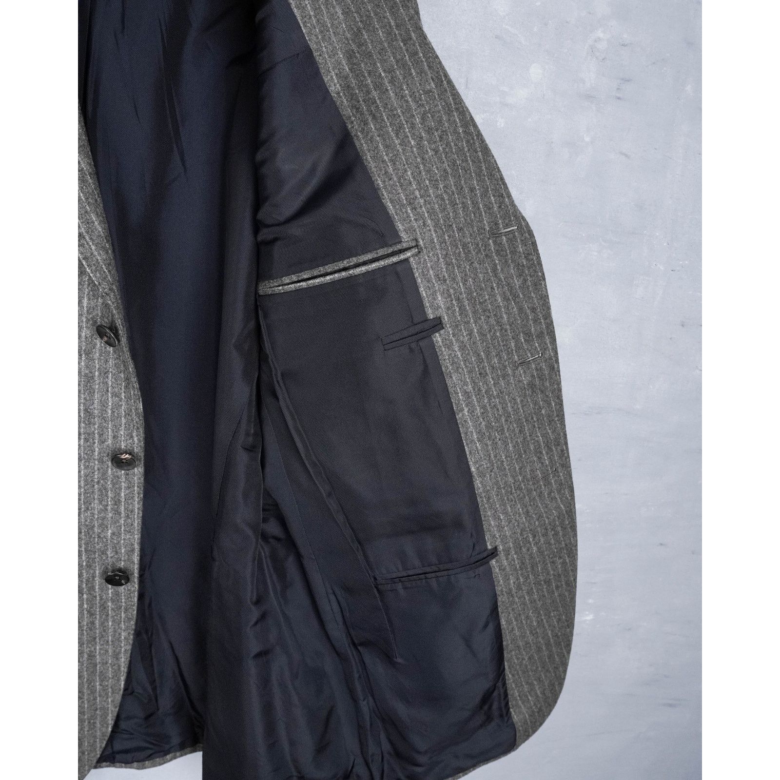 Boglioli Vintage boglioli classic gray pinstripe wool blazer jacket Size US L / EU 52-54 / 3 - 5 Thumbnail