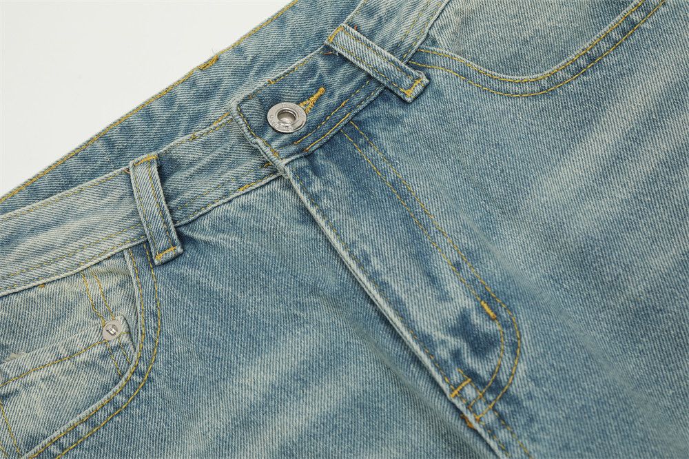 Japanese Brand × Jean Light blue vintage distressed loose casual washed jeans Size US 32 / EU 48 - 4 Thumbnail