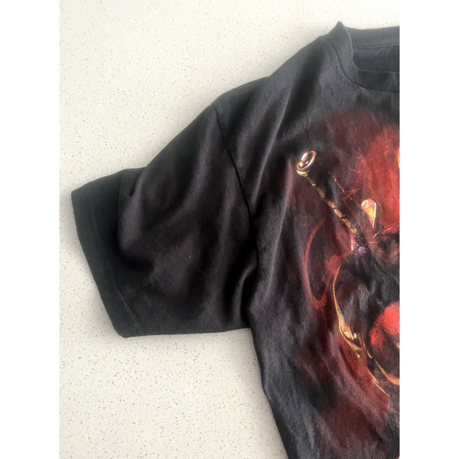 Vintage Men’s Marvel T-Shirt Deadpool Large Black Retro Shirt Mens L Size US L / EU 52-54 / 3 - 3 Thumbnail