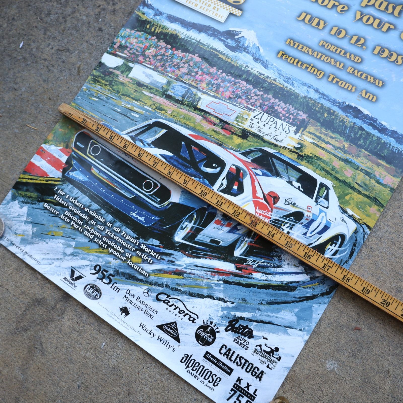 Vintage Vintage 1998 Zupan's Markets Historic Racing Poster 18"x24" Size ONE SIZE - 9 Thumbnail