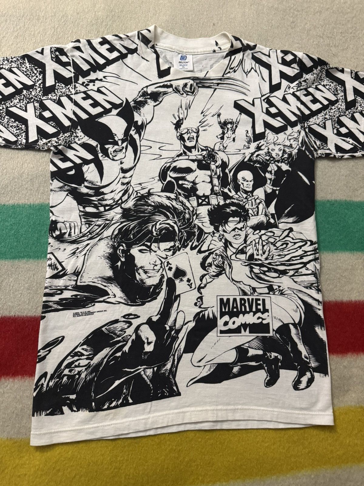 Cartoon Network × Marvel Comics Vintage 90s 1993 Marvel Xmen AOP Shirt Youth XL Adult Small Size US S / EU 44-46 / 1 - 7 Thumbnail