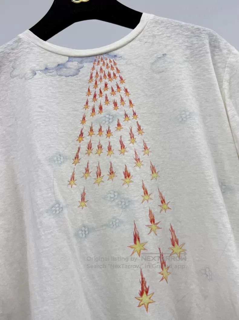Dior Dior White printed short-sleeved T-shirt Size M / US 6-8 / IT 42-44 - 2 Thumbnail