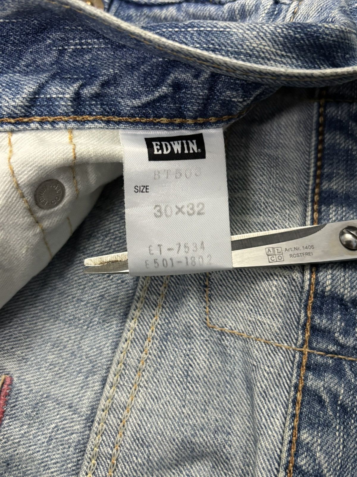 Edwin Edwin 503 Blue Trip Paint Splatter Distressed Grunge Jeans Size US 32 / EU 48 - 19 Thumbnail