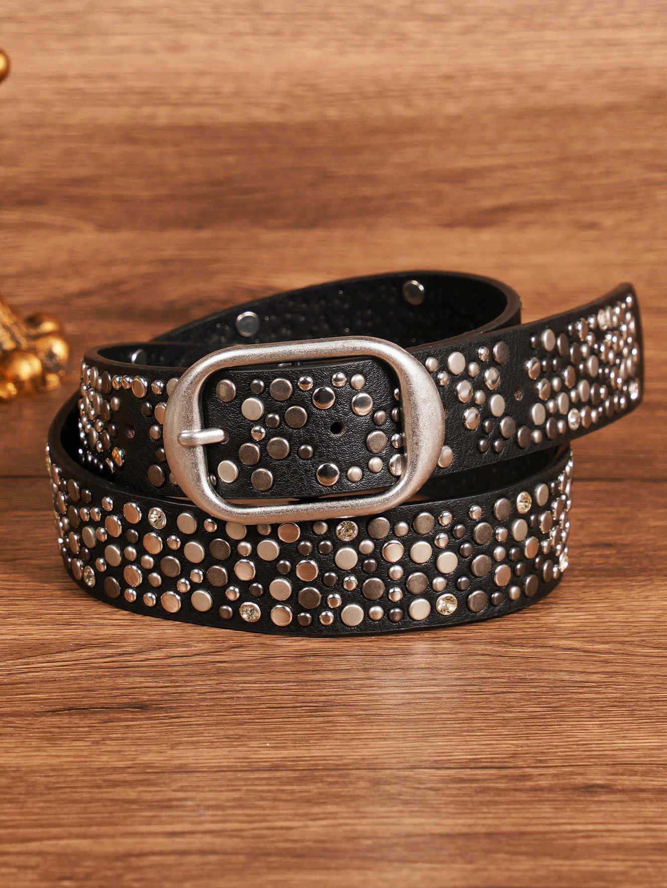 Other Street Heavy Metal Nail Diamond Studded Belt Size ONE SIZE - 1 Thumbnail