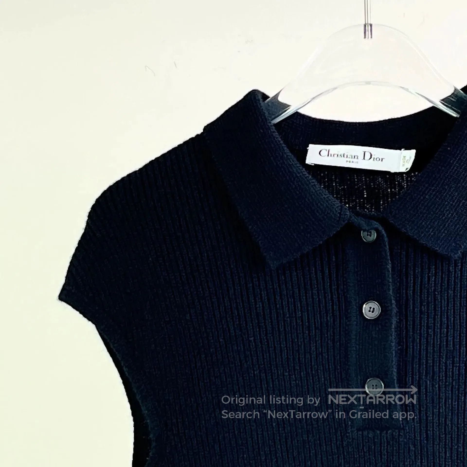 Dior Dior Black Sleeveless Cashmere Sweater. Size S / US 4 / IT 40 - 3 Thumbnail