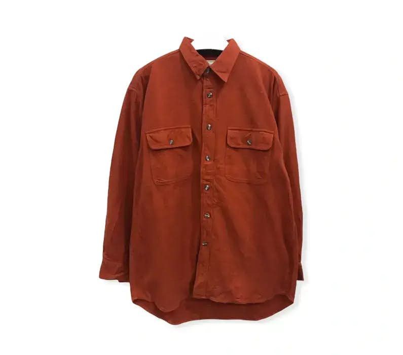 image of Voix D’Homme Plain Flannel Shirt, Men's (Size Medium)