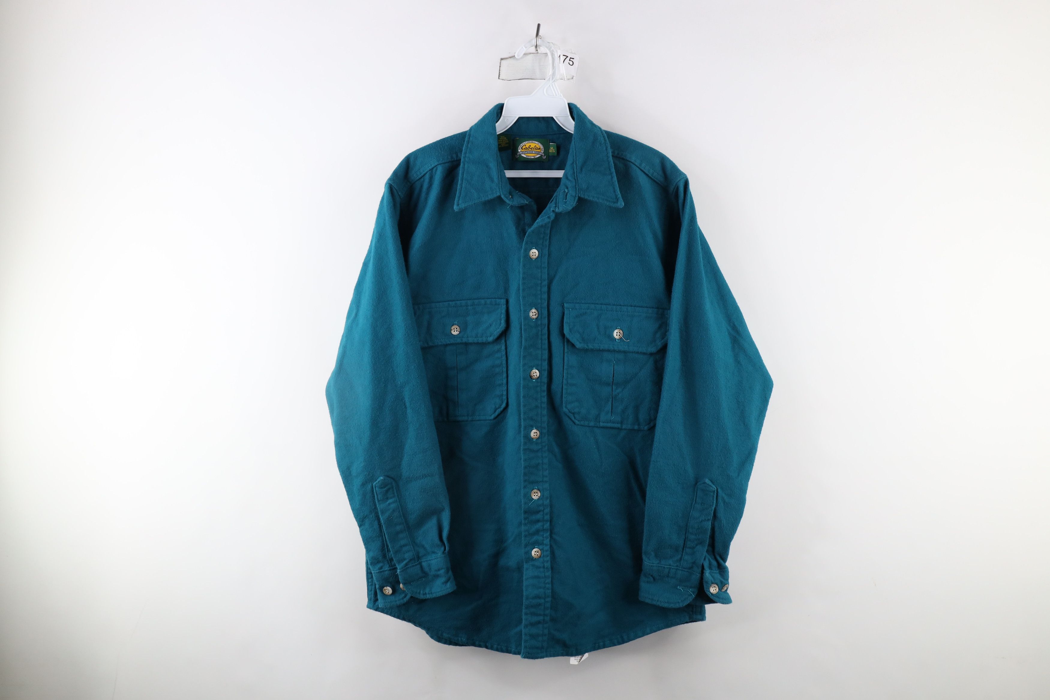 Cabelas × Vintage Vintage 90s Cabelas Cloth Button Shirt Blue Cotton USA Size US M / EU 48-50 / 2 - 1 Thumbnail