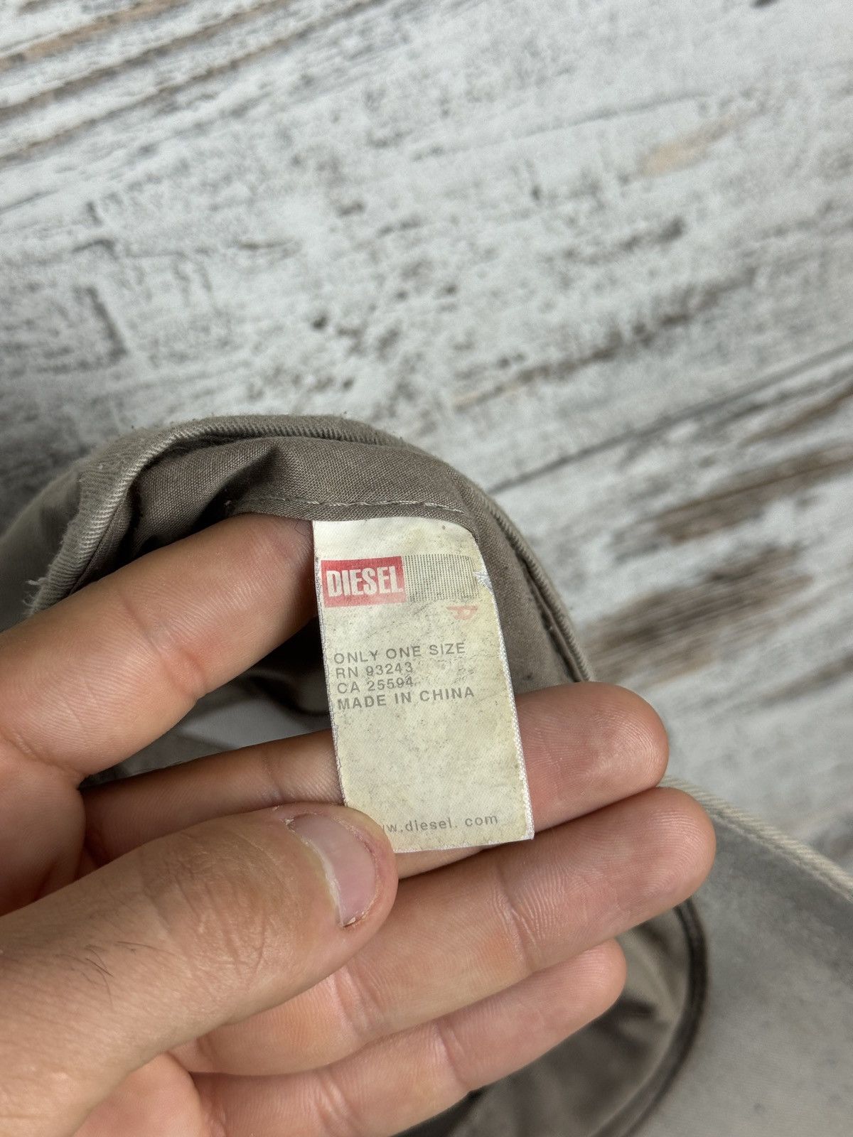 Diesel Mens Vintage Diesel big logo cap beige y2k rare hats hat Size ONE SIZE - 7 Thumbnail